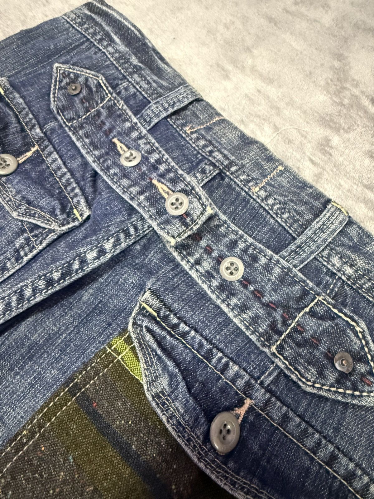 5351 POUR LES HOMMES × Japanese Brand × LOWBOX Antgauge Japan Split Wool Pocket Baker Jeans loose Pants Size US 30 / EU 46 - 14 Thumbnail