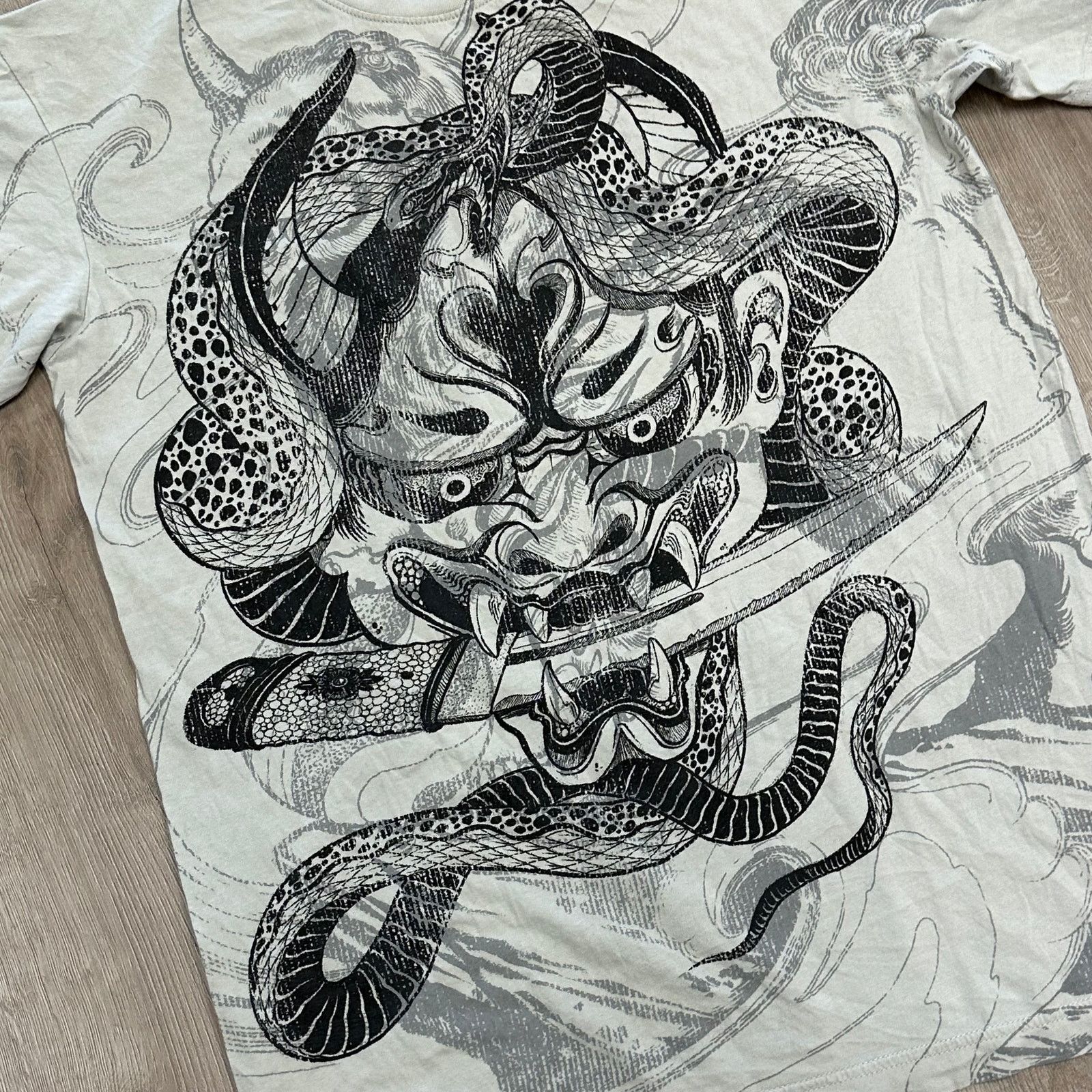 Affliction Xtreme Couture Affliction Japanse Art Gray Black Tee Large Size US L / EU 52-54 / 3 - 3 Thumbnail