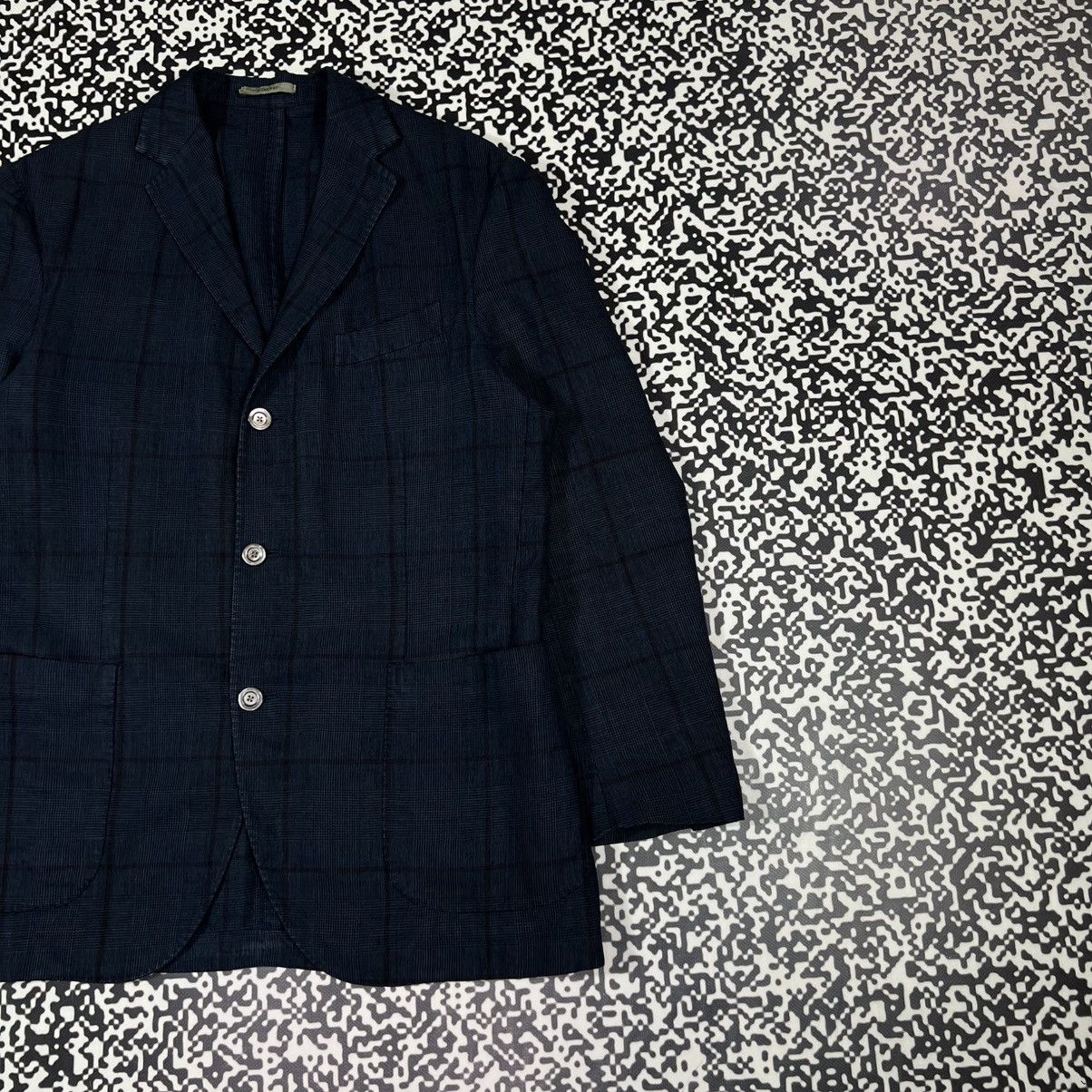 Boglioli BOGLIOLI K Jacket Linen Checked Blazer Luxury Casual Style Size 40R - 3 Thumbnail