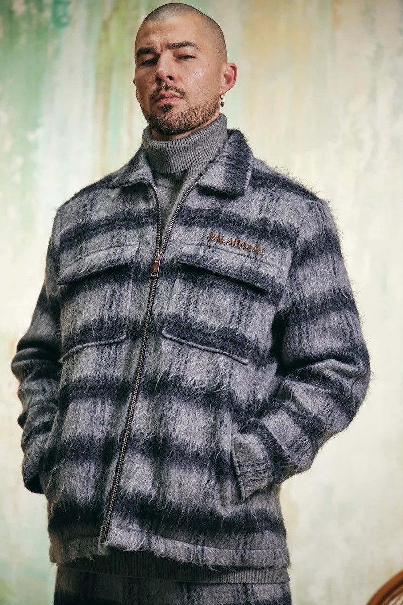 Valabasas NWOT Valabasas 'Poineer' Black Grey Plaid Mohair Jacket XL Size US XL / EU 56 / 4 - 1 Thumbnail