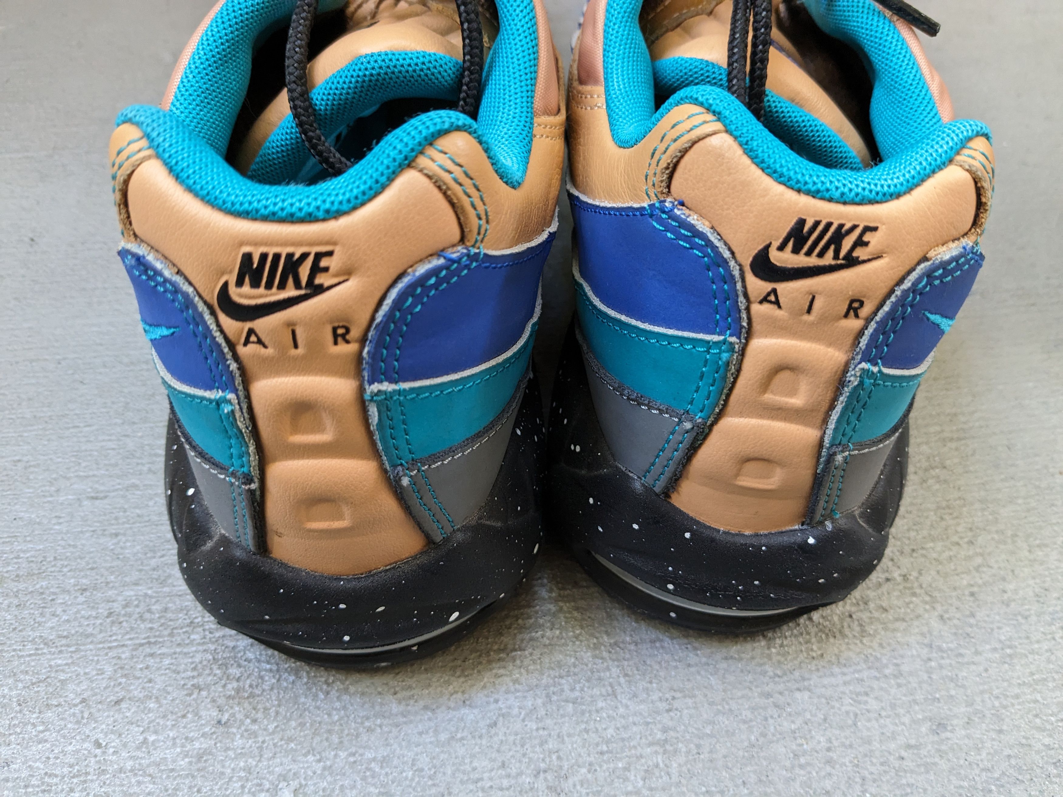 Nike Nike Air Max 95 Premium 8.5 Black Tan Blue 538416-204 Size US 8.5 / EU 41-42 - 12 Thumbnail