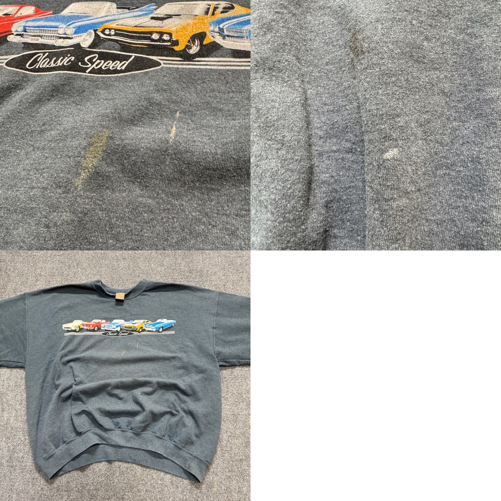 George VINTAGE George Sweatshirt XL Men Gray Cotton Blend Classic Speed Stain Distressing Size US XL / EU 56 / 4 - 8 Thumbnail