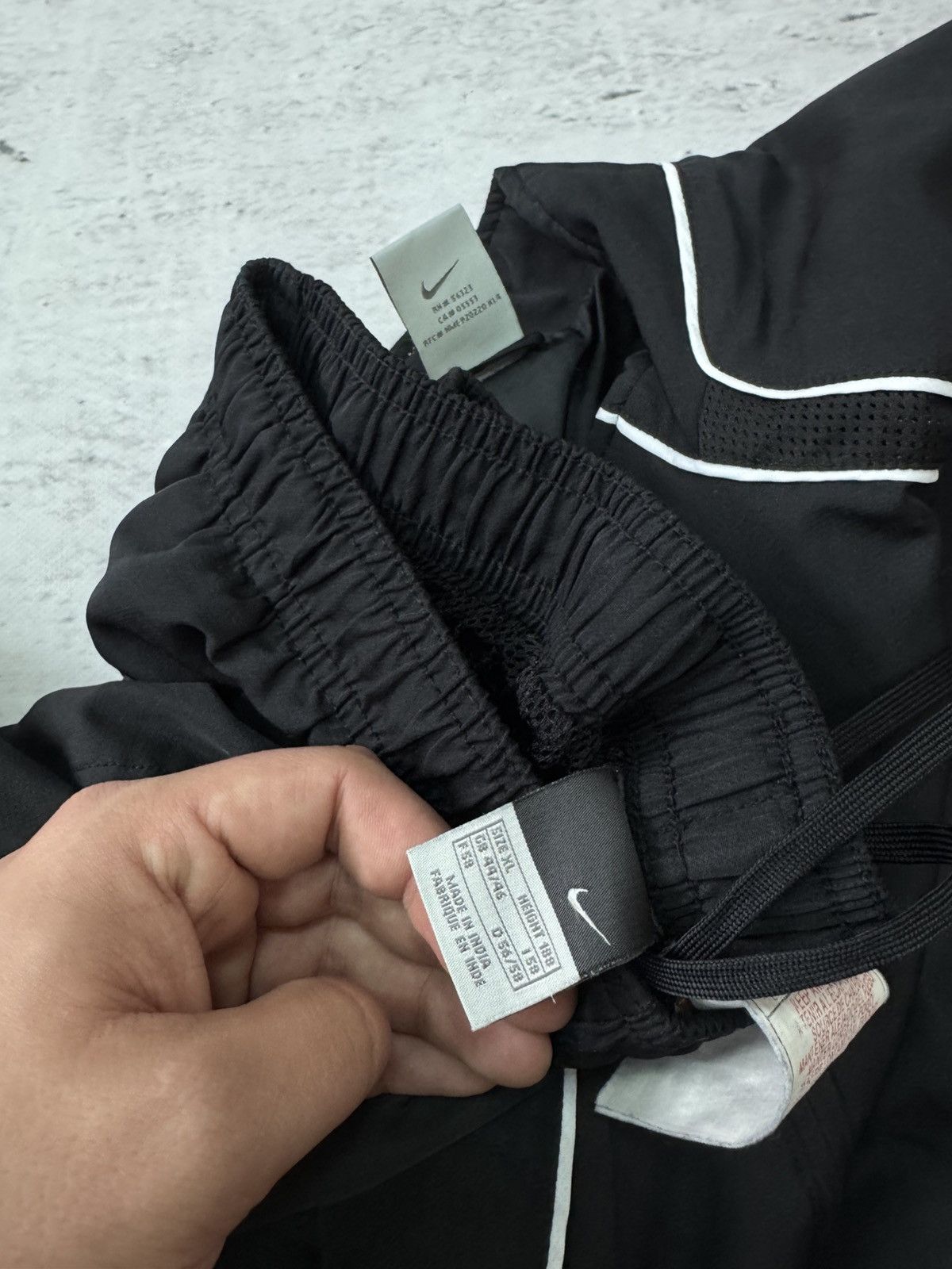 Nike × Vintage NIKE NYLON VINTAGE BASIC LOGO OVERSIZE BAGGY TRACK