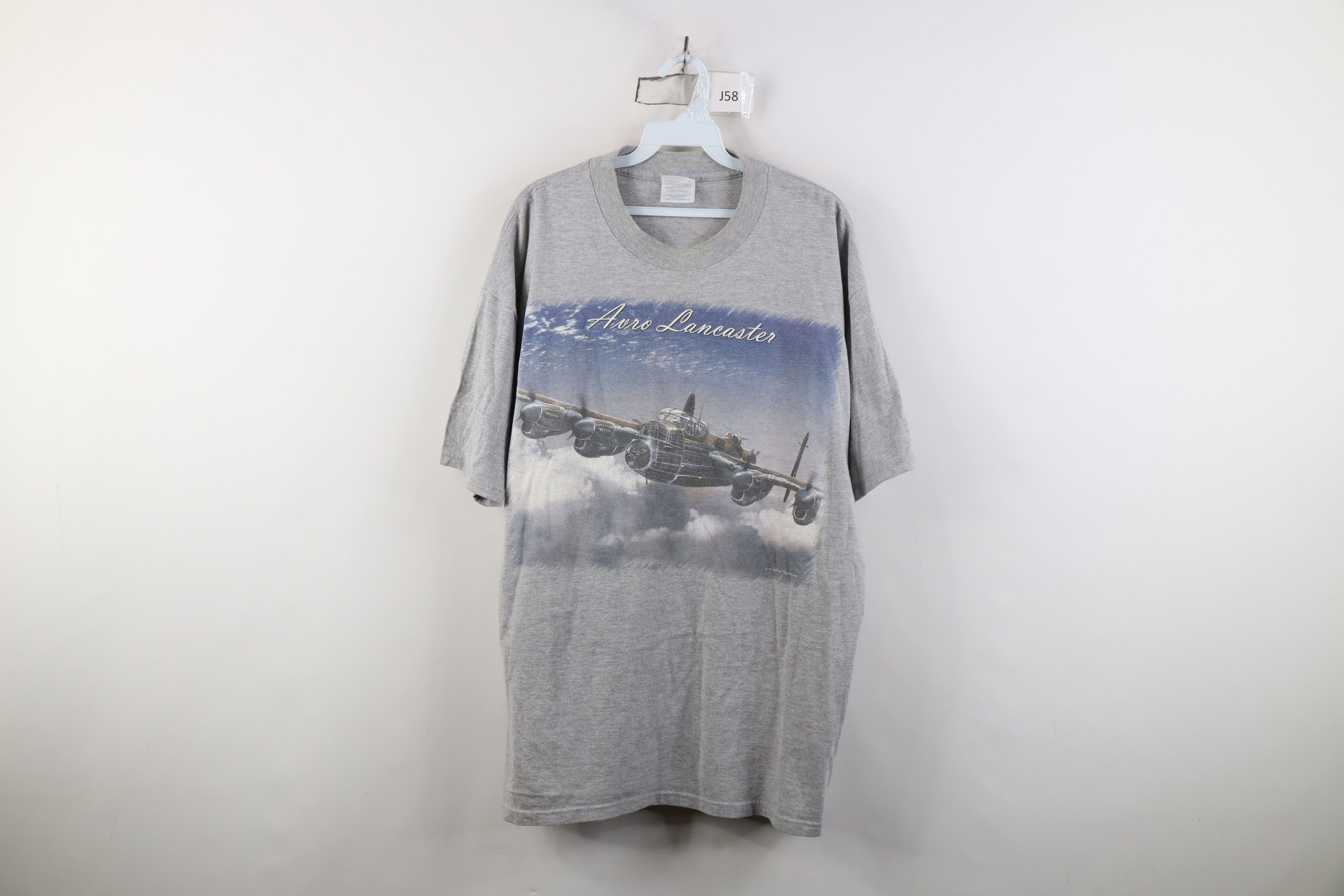 Vintage Vintage 90s Streetwear Lancaster Heavy Bomber Plane T-Shirt Size US XL / EU 56 / 4 - 1 Thumbnail