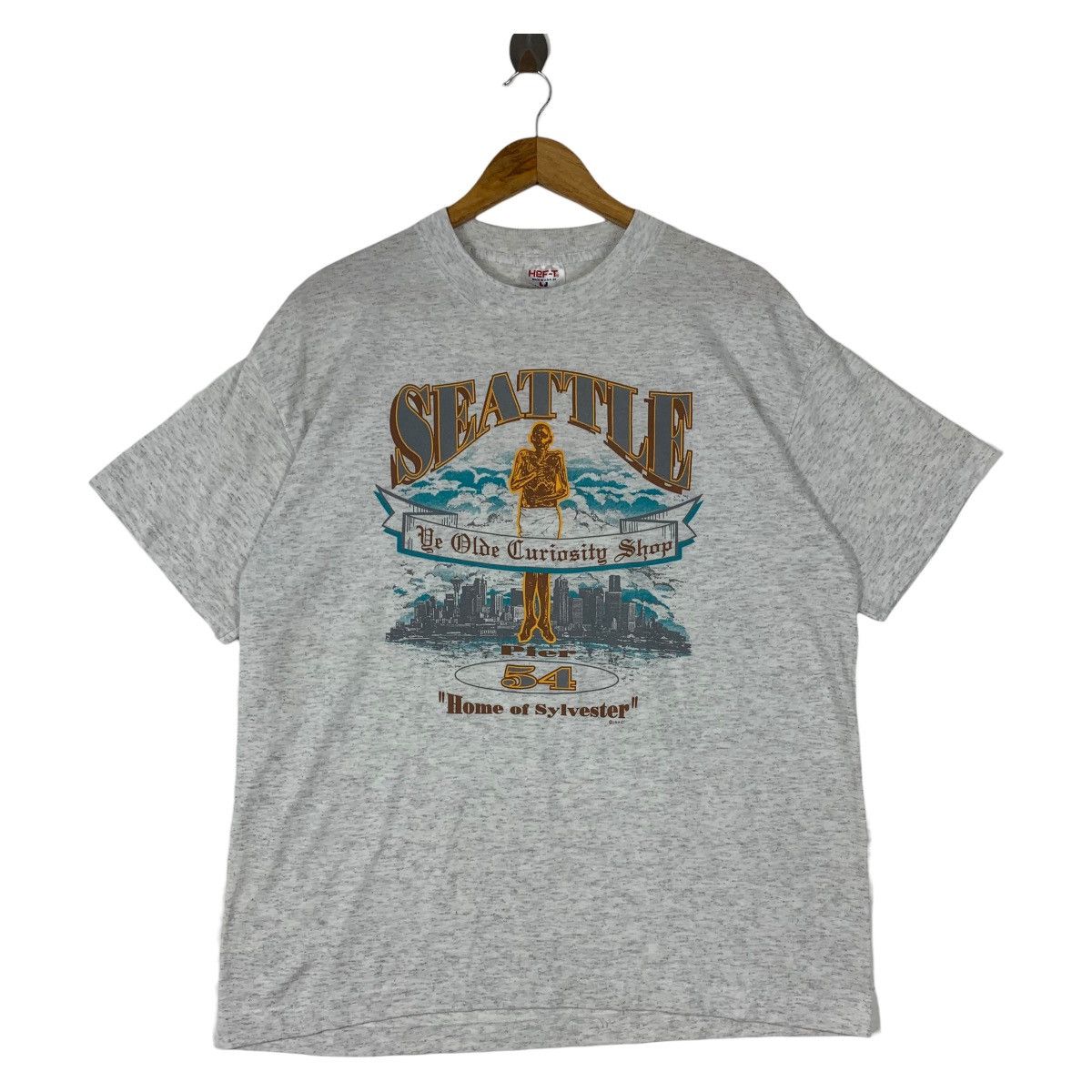 Vintage Vintage 90s SEATTLE Home of sylvester printed tee Size US XL / EU 56 / 4 - 1 Thumbnail