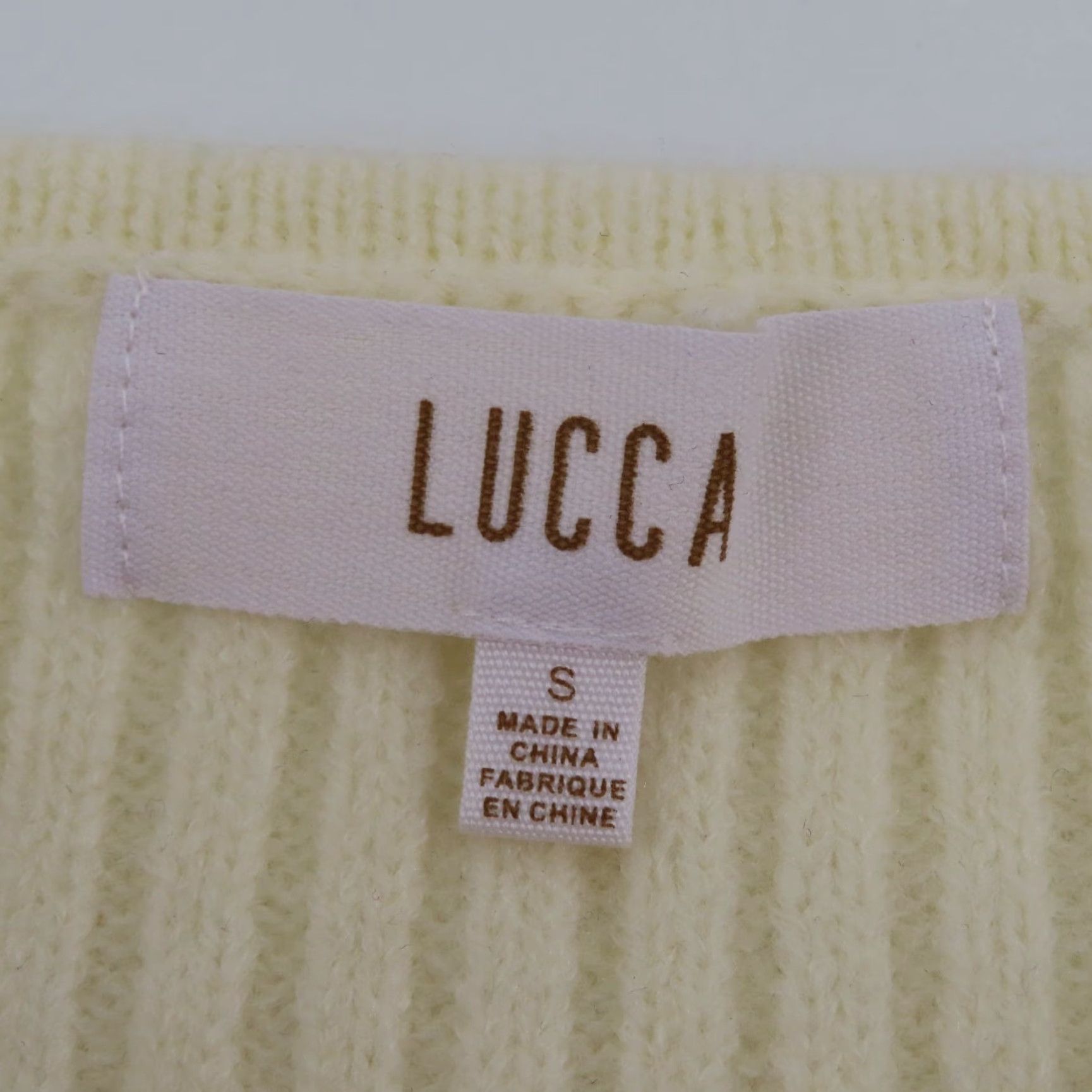 Vintage Lucca Women Small Cream Knit Off The Shoulder Ruffle Pullover Sweater Shirt Top Size S / US 4 / IT 40 - 7 Thumbnail