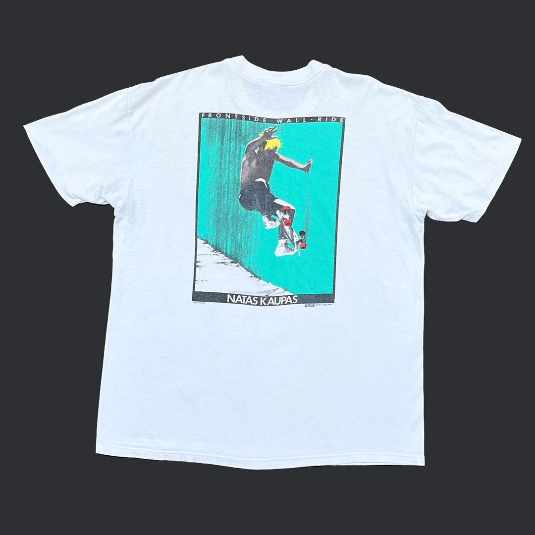 Vintage Natas Kaupas 86 80s Vtg Tropo Skateboards Frontside USA Tee Size US XL / EU 56 / 4 - 1 Thumbnail