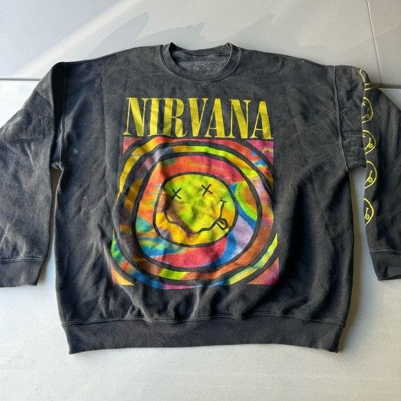 Nirvana NIRVANA GRAY OVER-DYED GRAPHIC CREWNECK SAMPLE PIECE SZ S/M Size M / US 6-8 / IT 42-44 - 1 Thumbnail