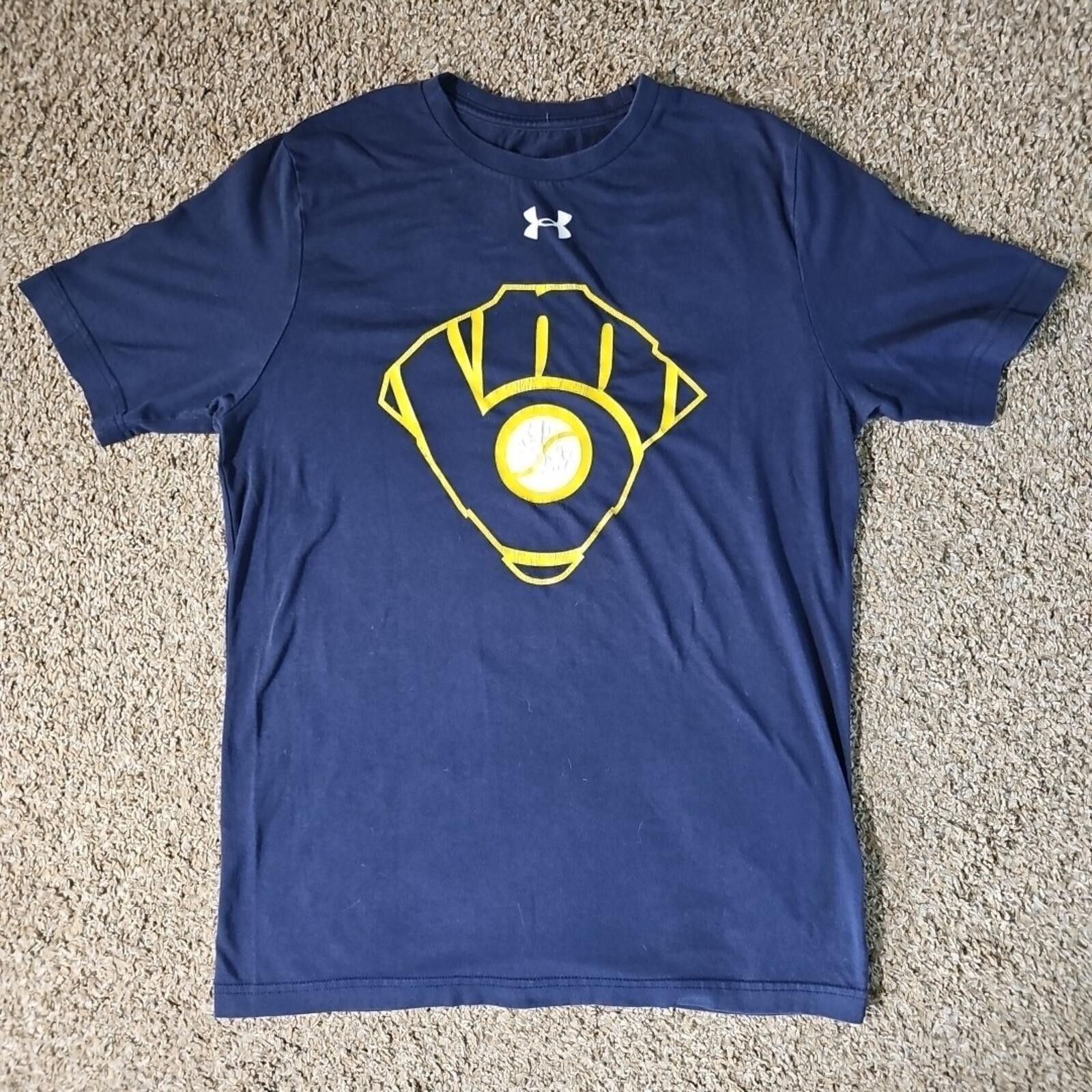 Under Armour Under Armour S Milwaukee Brewers Loose Heatgear Tshirt Size ONE SIZE - 1 Thumbnail