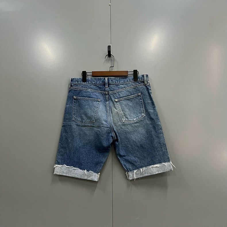 Saint Laurent Paris Saint Laurent ParisBlue Wash Ripped Shorts 2504-Nextarrow Size US 31 - 2 Thumbnail