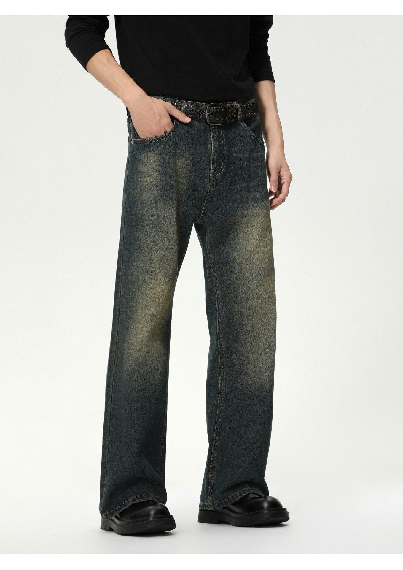 Vintage Vintage whisker vibe distressed flared washed jeans Size US 32 / EU 48 - 4 Thumbnail