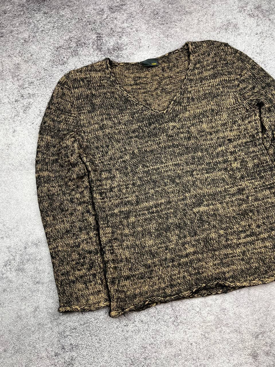Fendi Vintage Fendi Abstract Melange Knit Jumper Archive Size US M / EU 48-50 / 2 - 2 Thumbnail