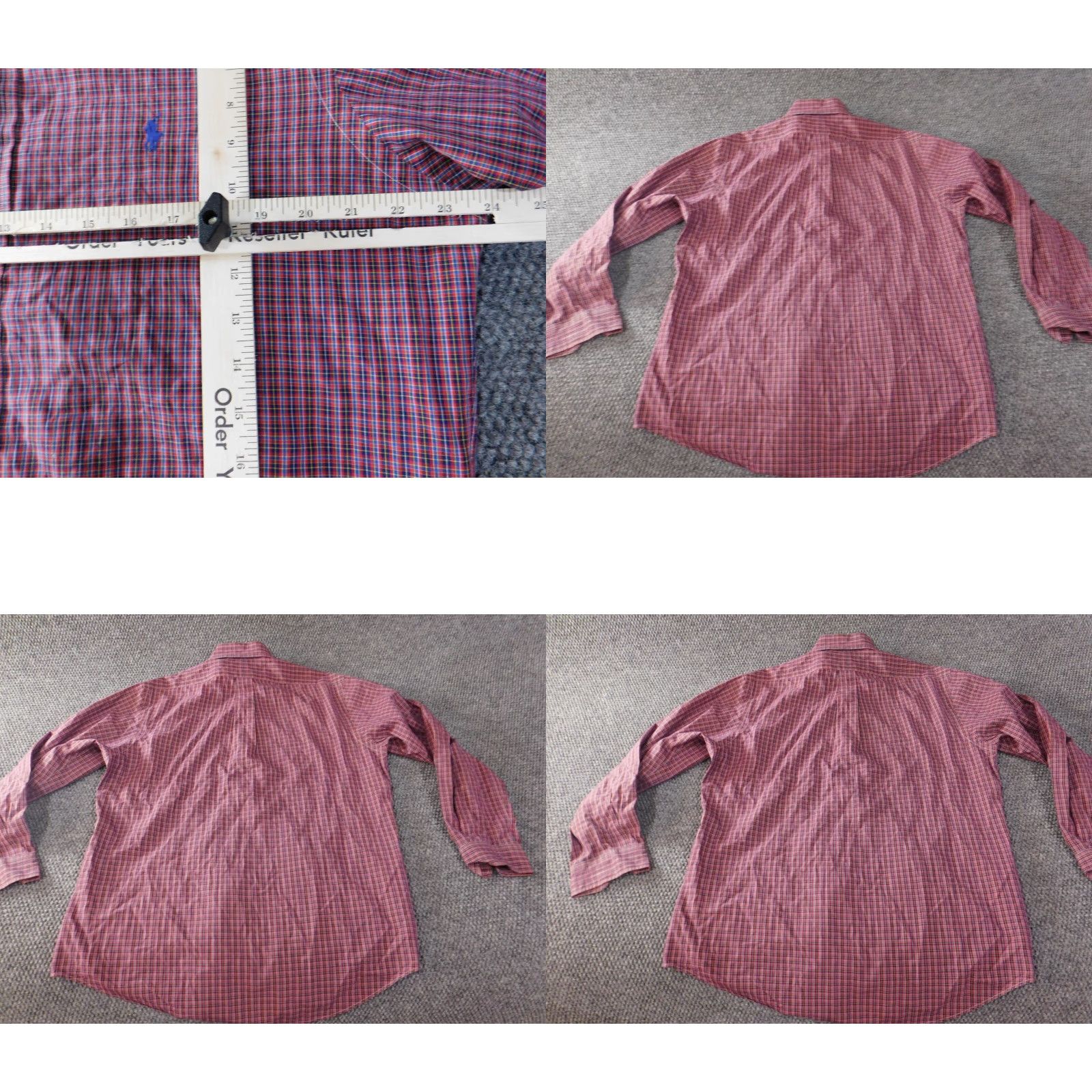 Ralph Lauren Ralph Lauren Mens Shirt Long Sleeve Red Plaid Button Up Custom Fit Pony Logo Size US L / EU 52-54 / 3 - 8 Thumbnail