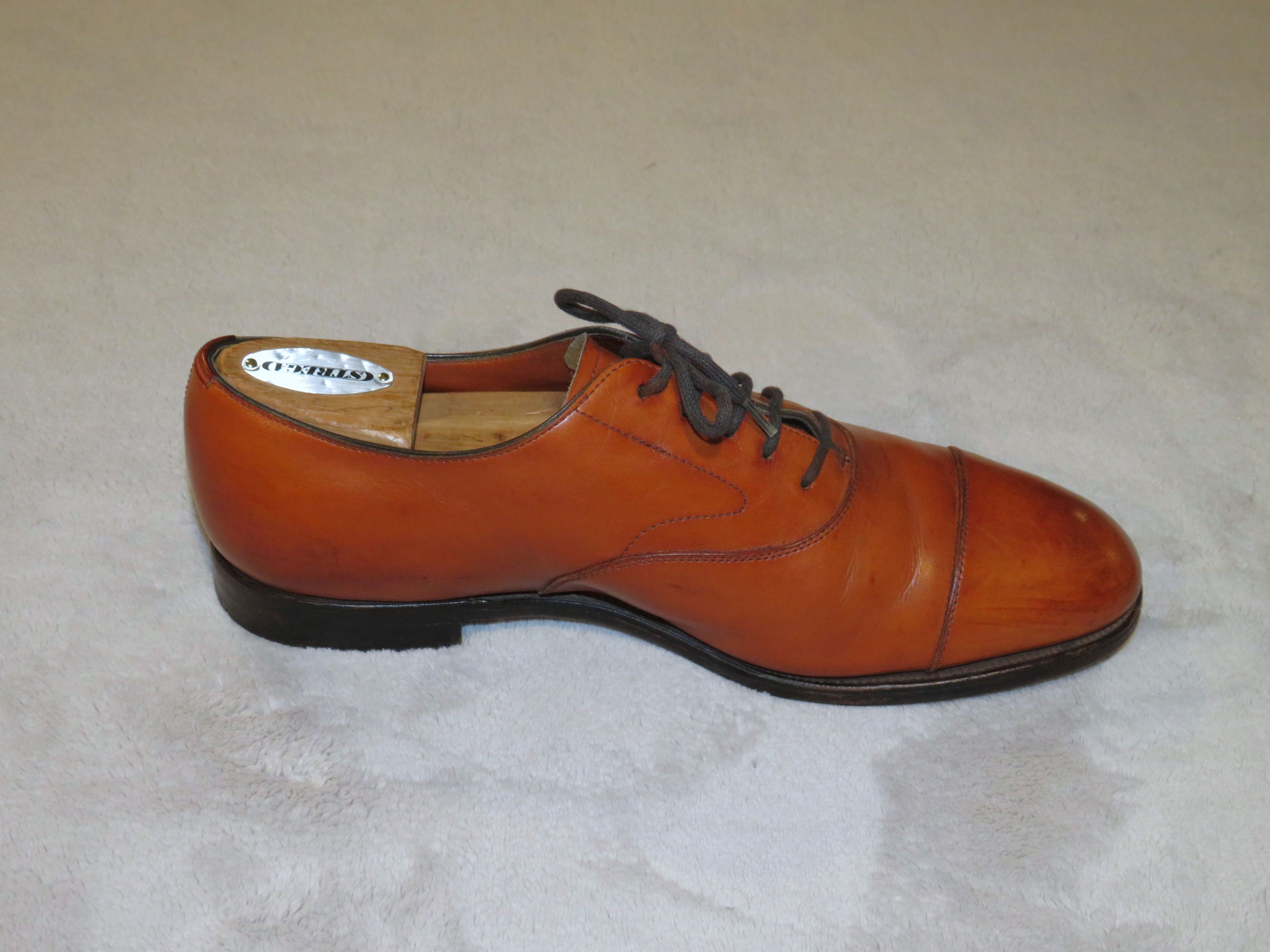 Edward Green Chelsea Burnt Pine Antiqued Leather Derby 202 Last Size 8D Size US 8 / EU 41 - 3 Thumbnail