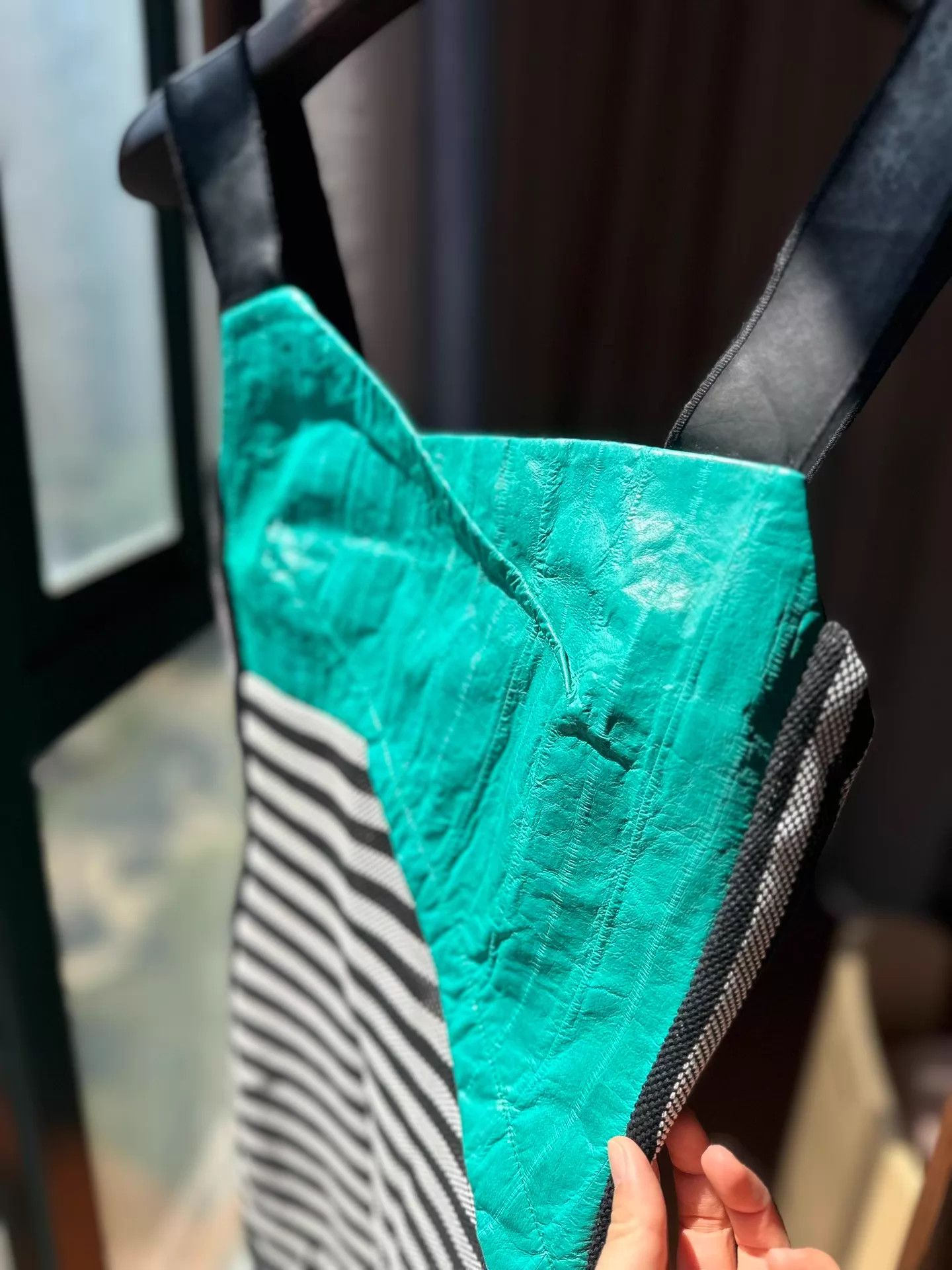 Roland Mouret Roland Mouret Eel Skin & Stripe Tiffany Blue Dress Size 36 Size XS / US 0-2 / IT 36-38 - 3 Thumbnail
