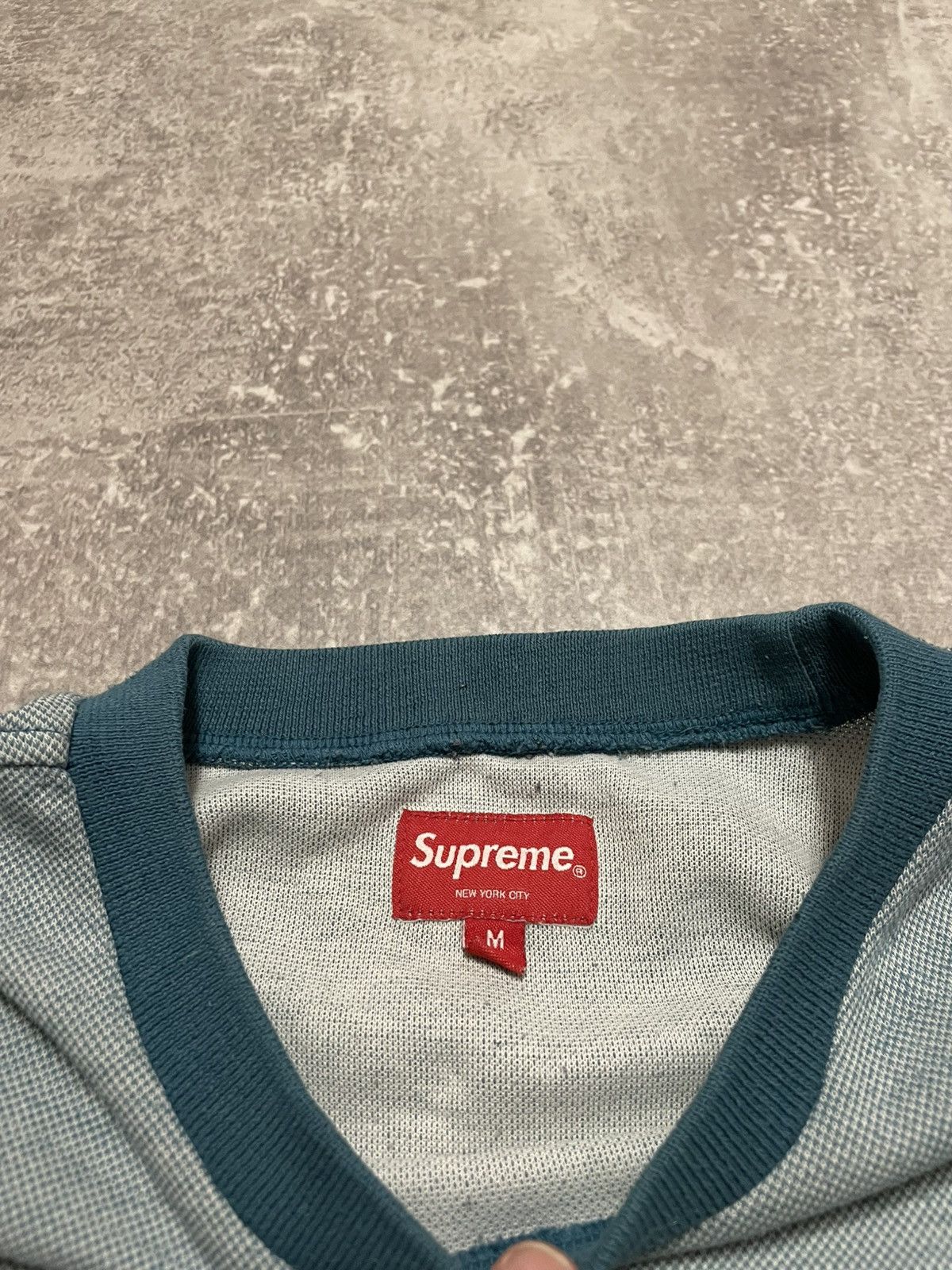 Supreme Supreme Tonal Stripe Logo Crewneck Light Sweater Size US M / EU 48-50 / 2 - 14 Thumbnail