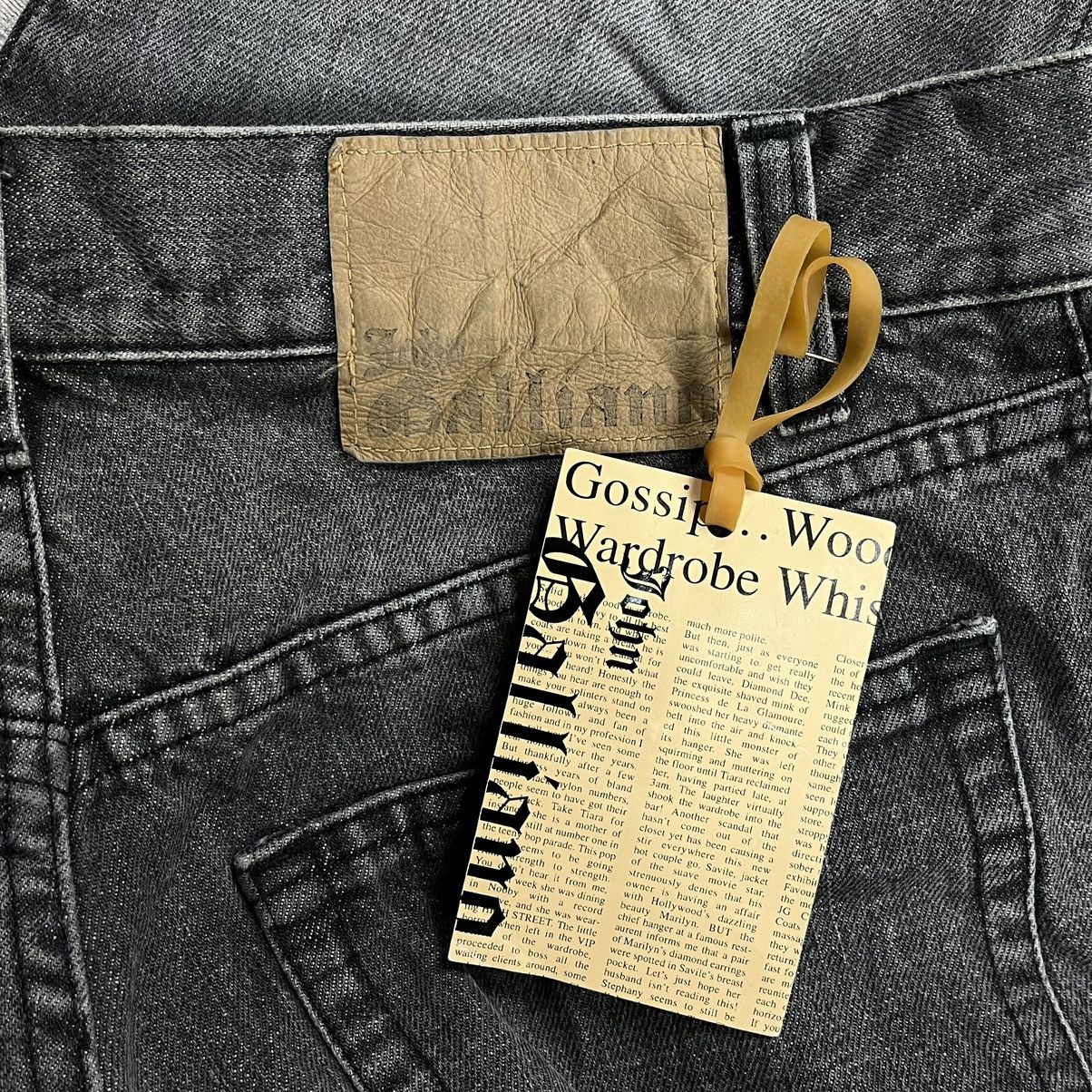 John Galliano John Galliano spell out leather logo denim pants Size US 31 - 9 Thumbnail