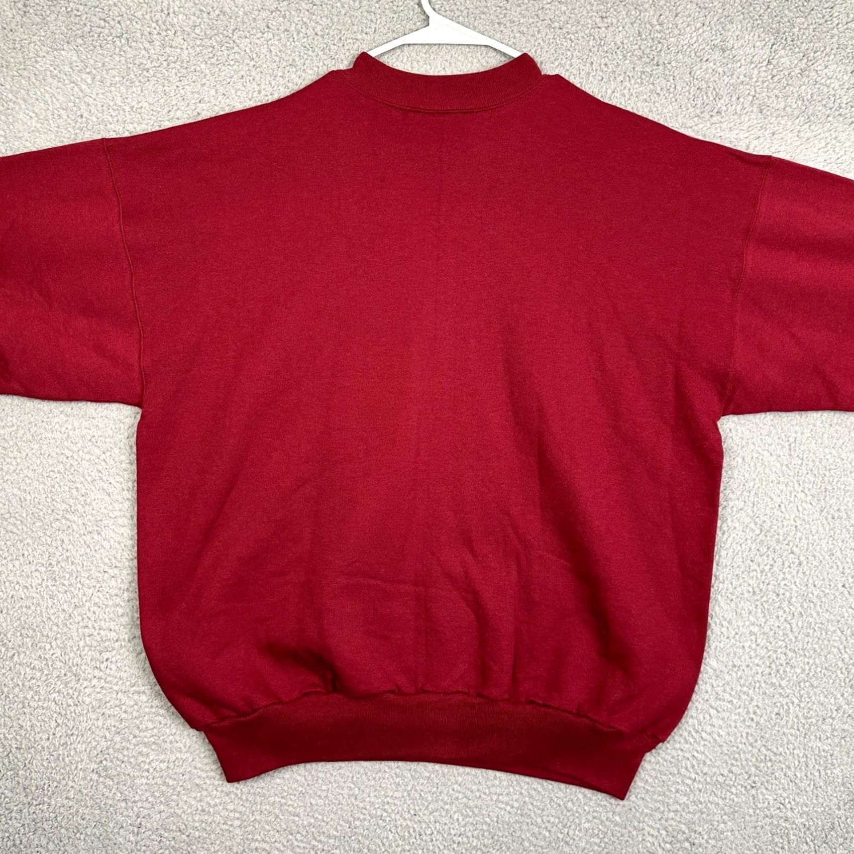 Hanes VINTAGE Hanes Sweatshirt Graphic Print Pullover Burgundy XL Men Grand pa Simply the Best USA Crew Neck Regular Long Sleeve Red Size US XL / EU 56 / 4 - 3 Thumbnail