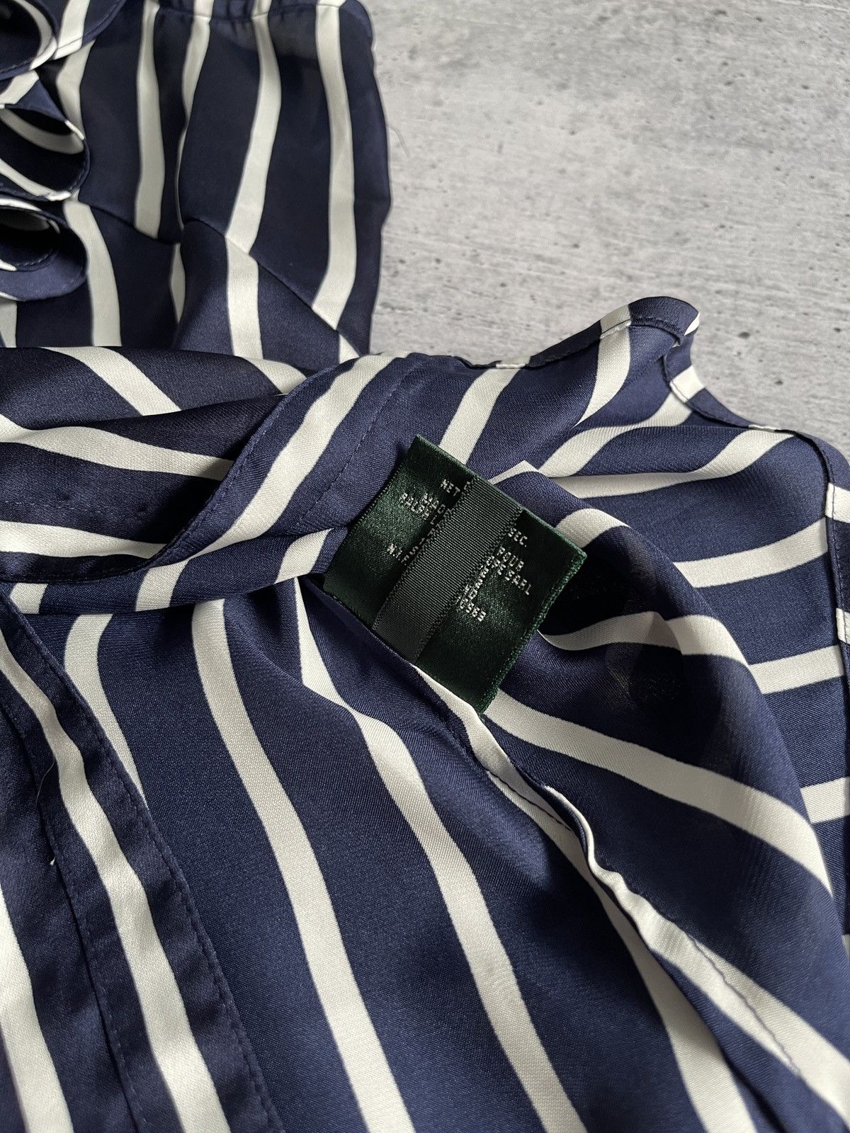 Polo Ralph Lauren Ralph Lauren Blue White Stripe Satin Blouse Top Size S(2) Size S / US 4 / IT 40 - 16 Thumbnail