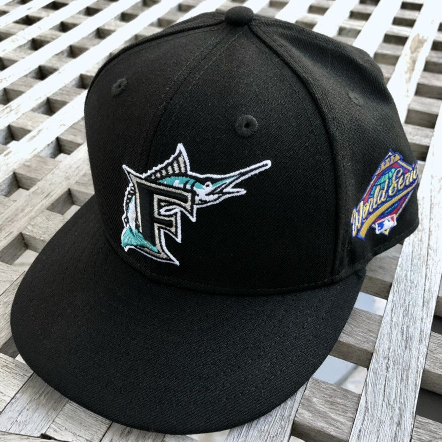 New Era Florida Marlins 1997 WS Patch 59FIFTY Wool Hat Club 7 1/4 Size ONE SIZE - 1 Thumbnail