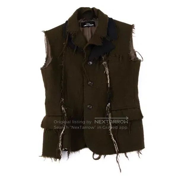 Comme des Garcons Comme des Garcons Olive green vintage waistcoat top Size S / US 4 / IT 40 - 2 Thumbnail