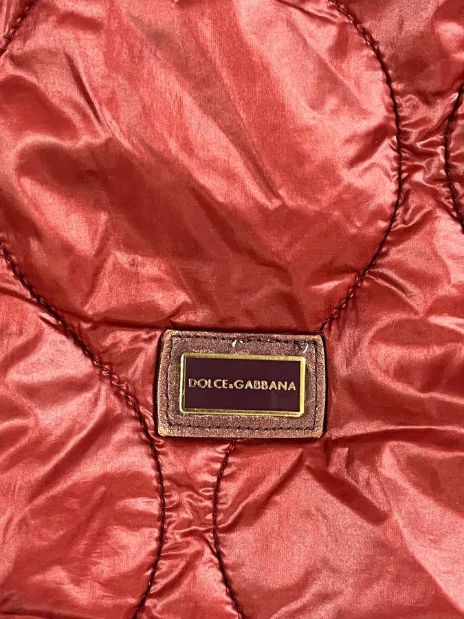 Dolce & Gabbana 2000s Dolce & Gabana Quilted Red Bomber Jacket Size US M / EU 48-50 / 2 - 7 Thumbnail