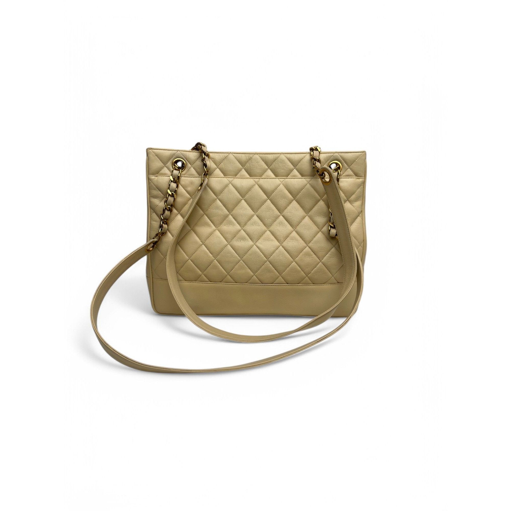 Chanel Chanel Beige Quilted Lambskin Size ONE SIZE - 3 Thumbnail
