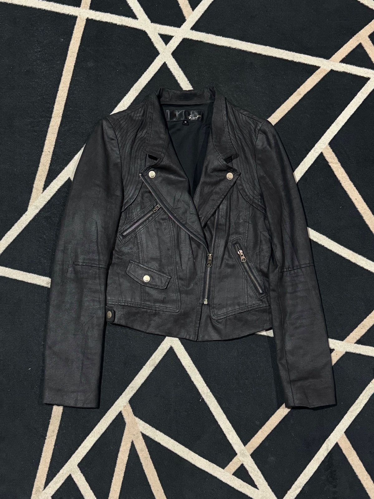 14th Addiction Waxed Jacket Japanese Brand Styled Asymmetrical Size US S / EU 44-46 / 1 - 3 Thumbnail