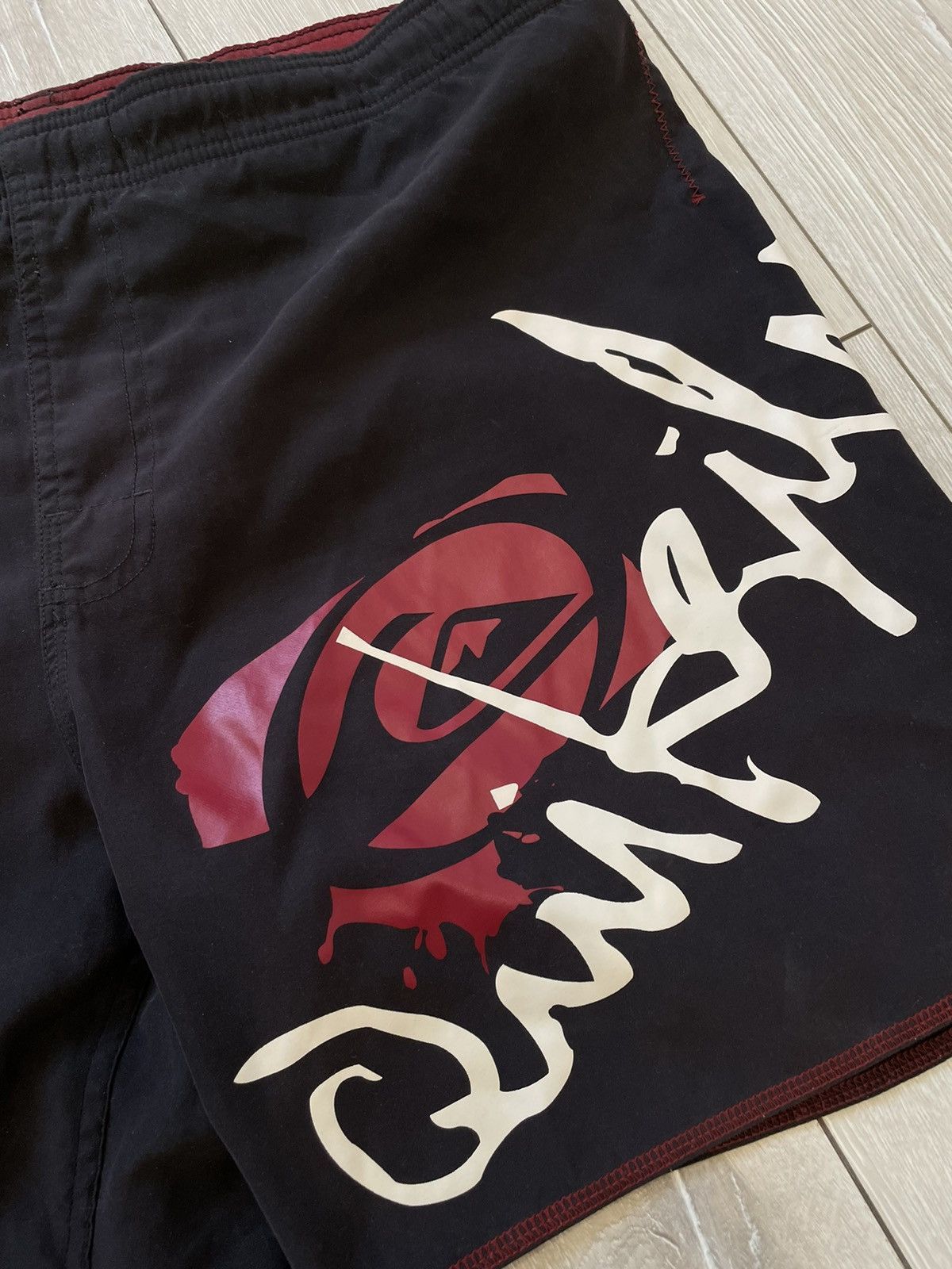 Quiksilver × Vintage Rare Vintage Quiksilver Big Logo Shorts Y2K Surfing Size US 32 / EU 48 - 3 Thumbnail