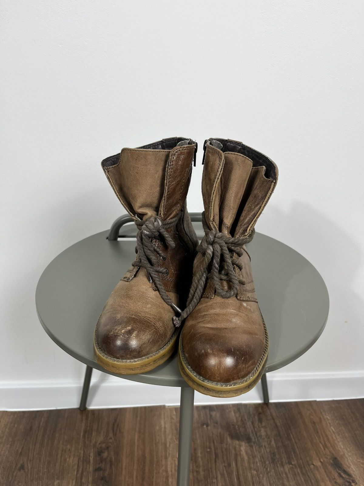 Vintage Vintage Brown Leather Lace-Up Boots – Women’s Size 38 Size US 8 / IT 38 - 5 Thumbnail