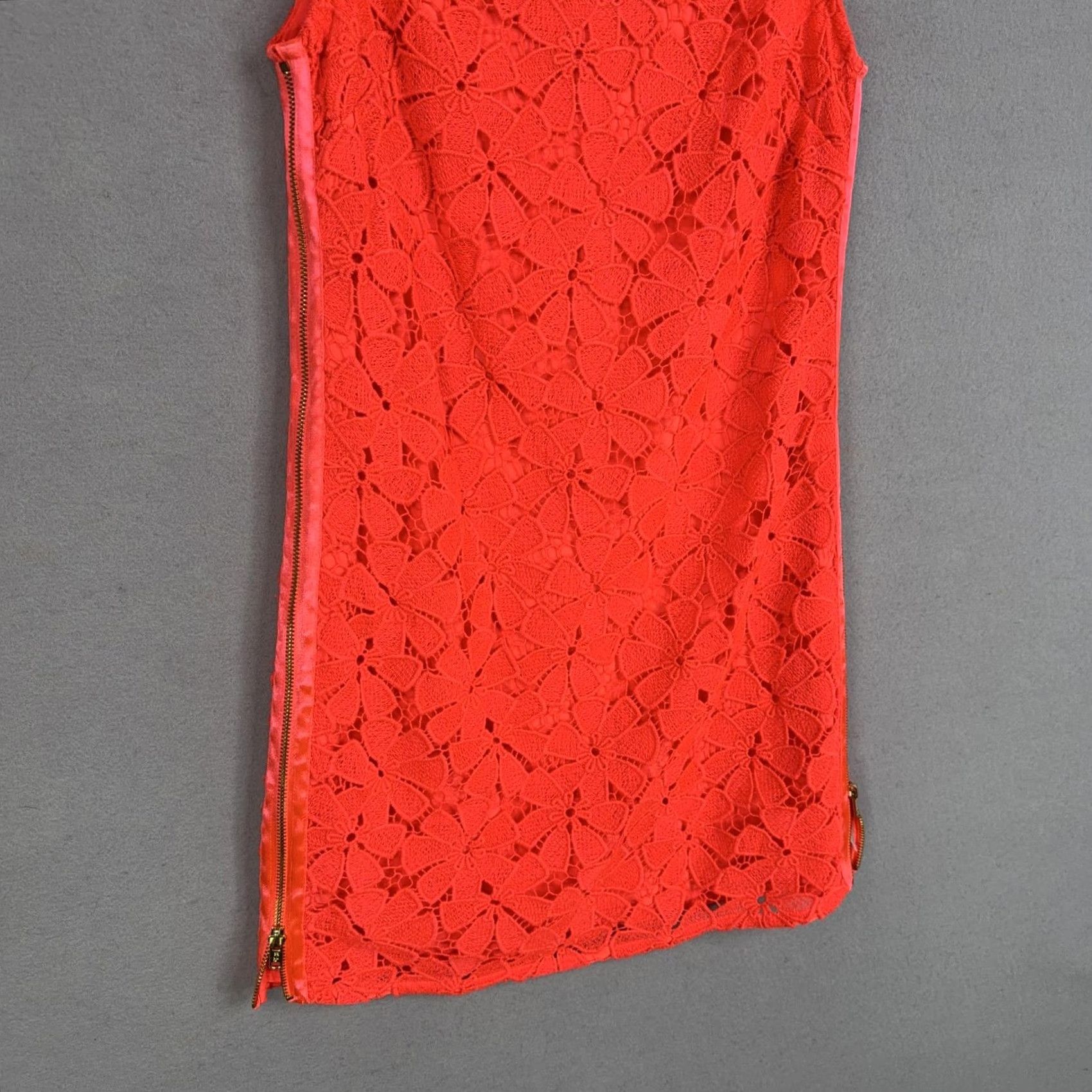 Juicy Couture Juicy Couture Dress Womens 0 Orange Floral Lace Sleeveless Sheath Mini Party Y2K Size XS / US 0-2 / IT 36-38 - 5 Thumbnail