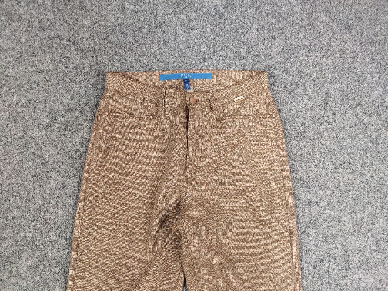 Escada Escada Sport Linda Wool Blend Beige Womens Trouser Pants Size 34" / US 12 / IT 48 - 9 Thumbnail