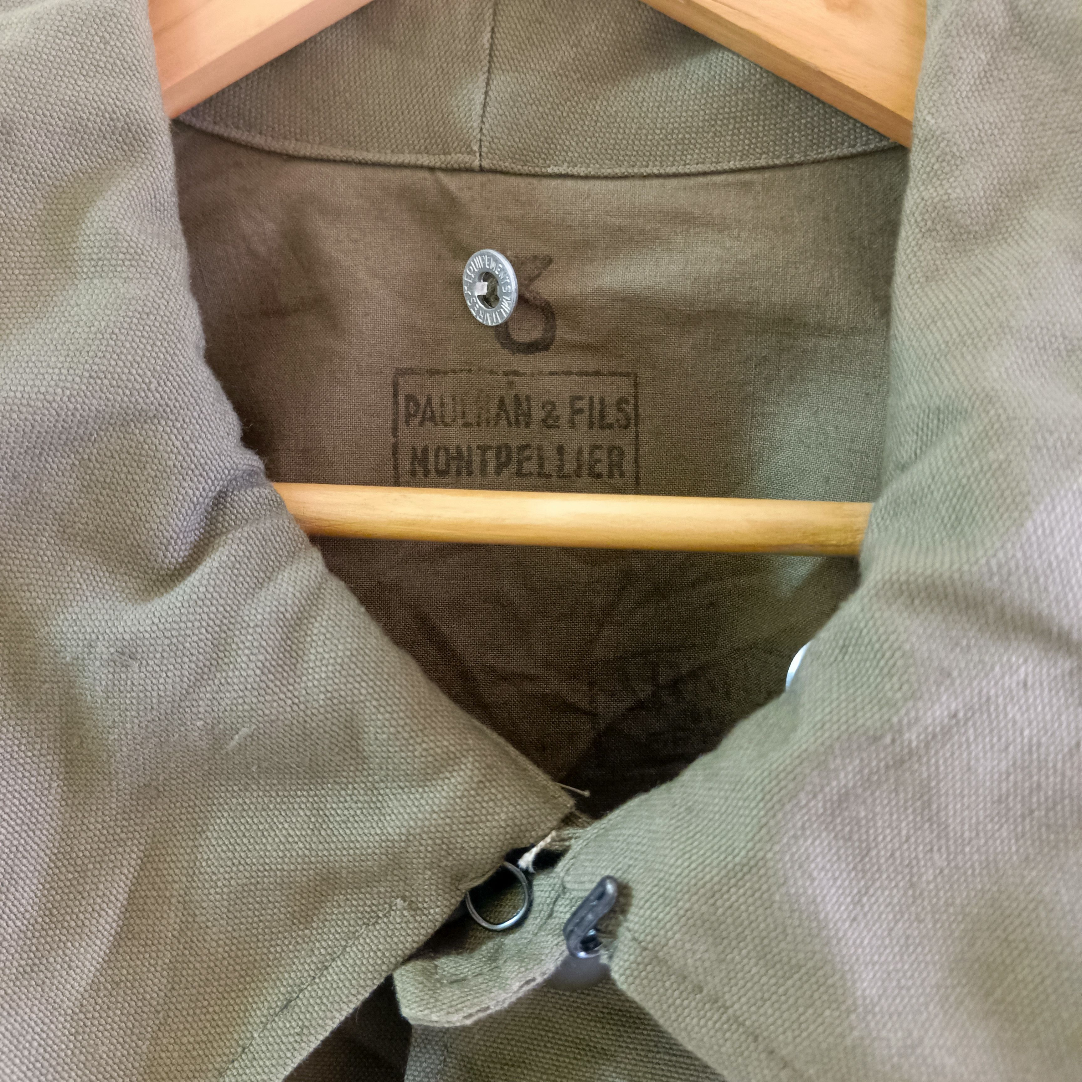 Vintage WWII M35 Paulhan & Fils Montpellier French Army Coat Size US L / EU 52-54 / 3 - 4 Thumbnail