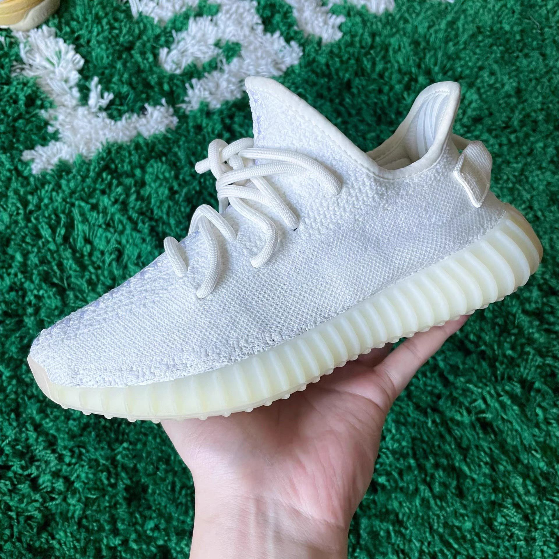 Yeezy Yeezy 350 Triple White Sneakers Size US 7 / IT 37 - 1 Thumbnail