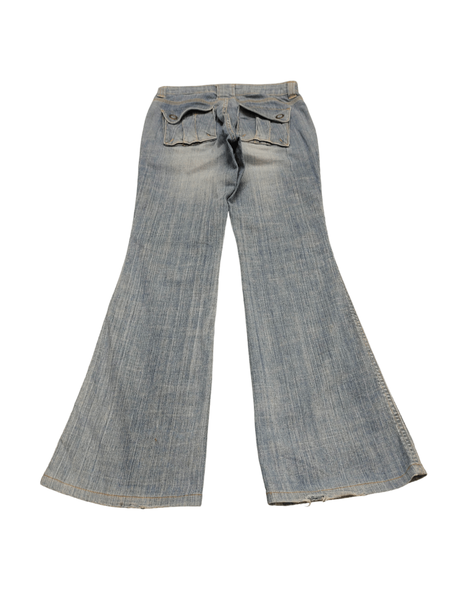 Le Grande Bleu (L.G.B.) Flare Jeans Et Boite Distress Faded Boot Cut Y2k Mudmax Size US 28 / EU 44 - 11 Thumbnail