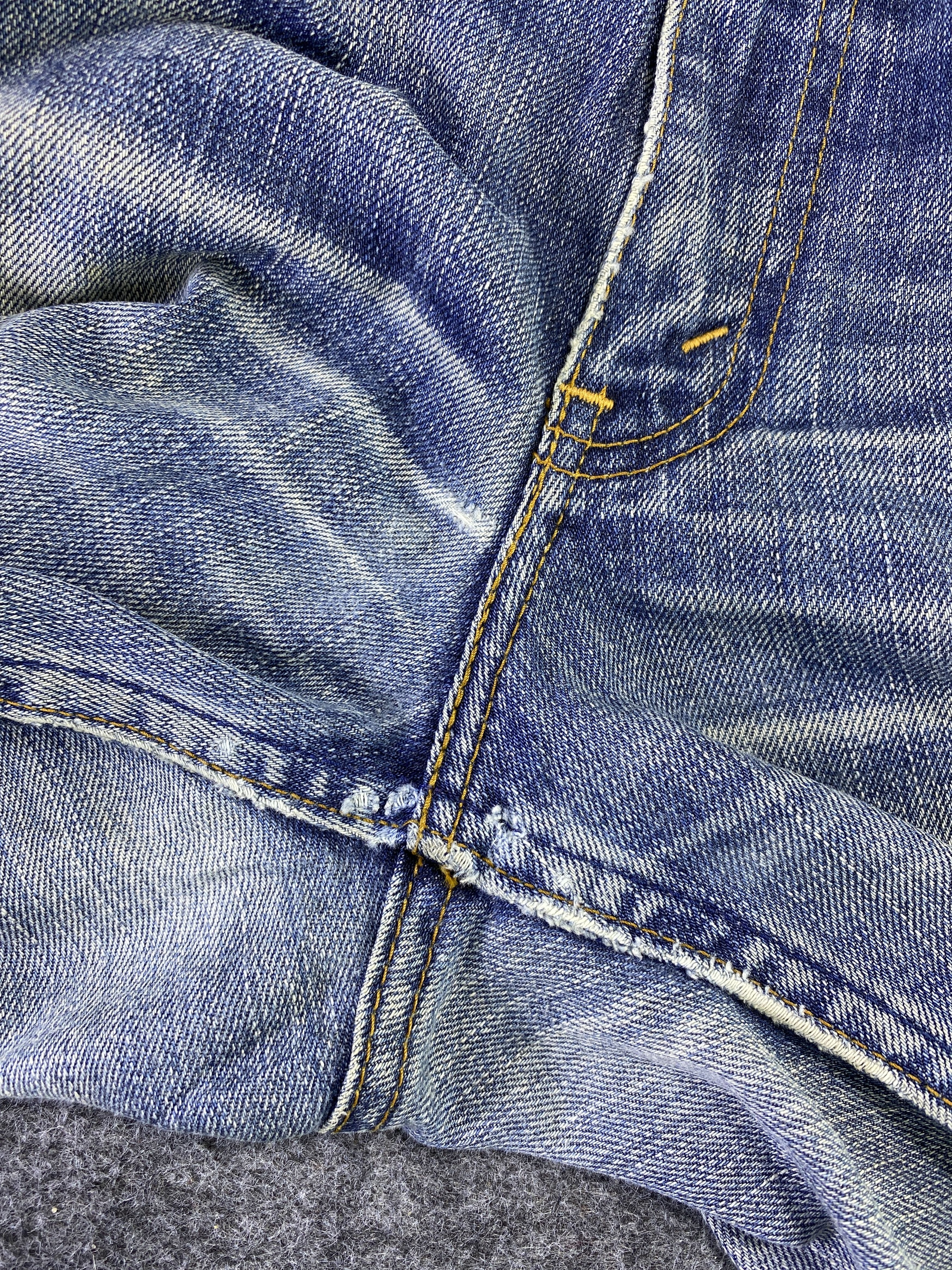 Jean × Levi's × Vintage VINTAGE LEVIS 505 Distress BLUE WASH JEANS -J794 Size US 32 / EU 48 - 11 Thumbnail