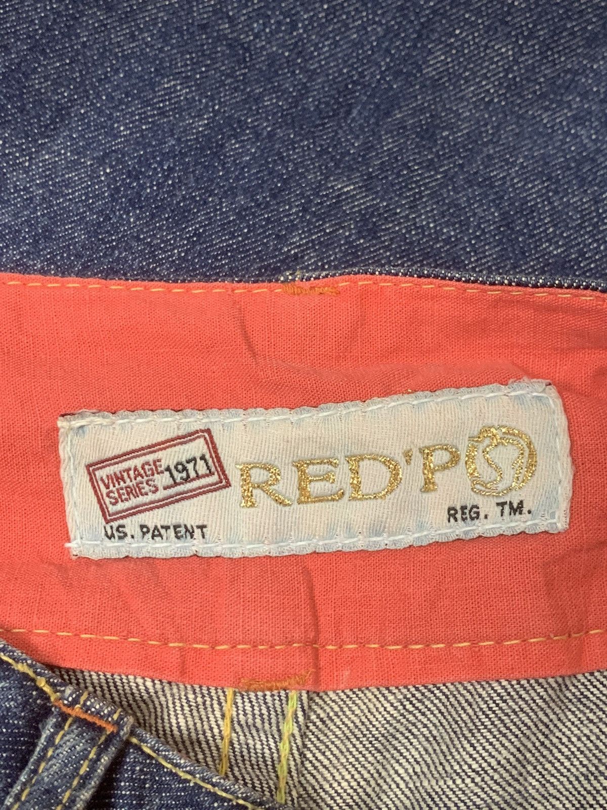 Japanese Brand Rare Design Red Pepper Distressed Denim Size 29" - 4 Thumbnail