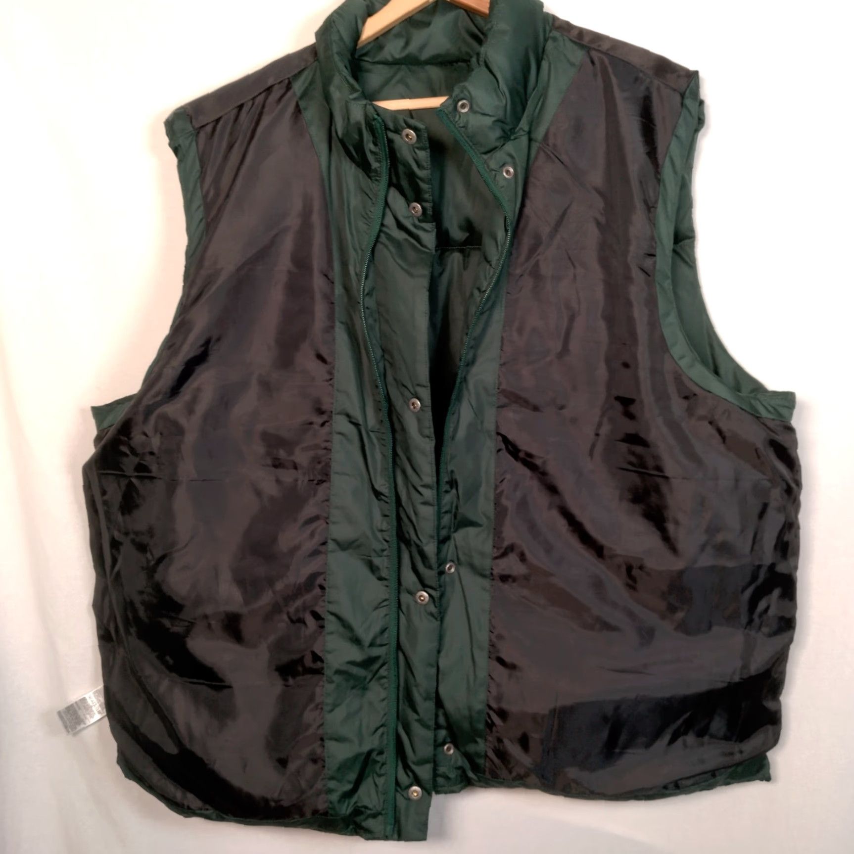 Old Navy VINTAGE Old Navy Puffer Vest Men XXL Forest Green Jacket Snap Zip Up Recycled Size US XXL / EU 58 / 5 - 3 Thumbnail
