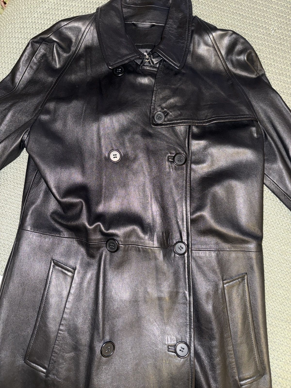 Balmain Leather trench coat Size S / US 4 / IT 40 - 6 Thumbnail