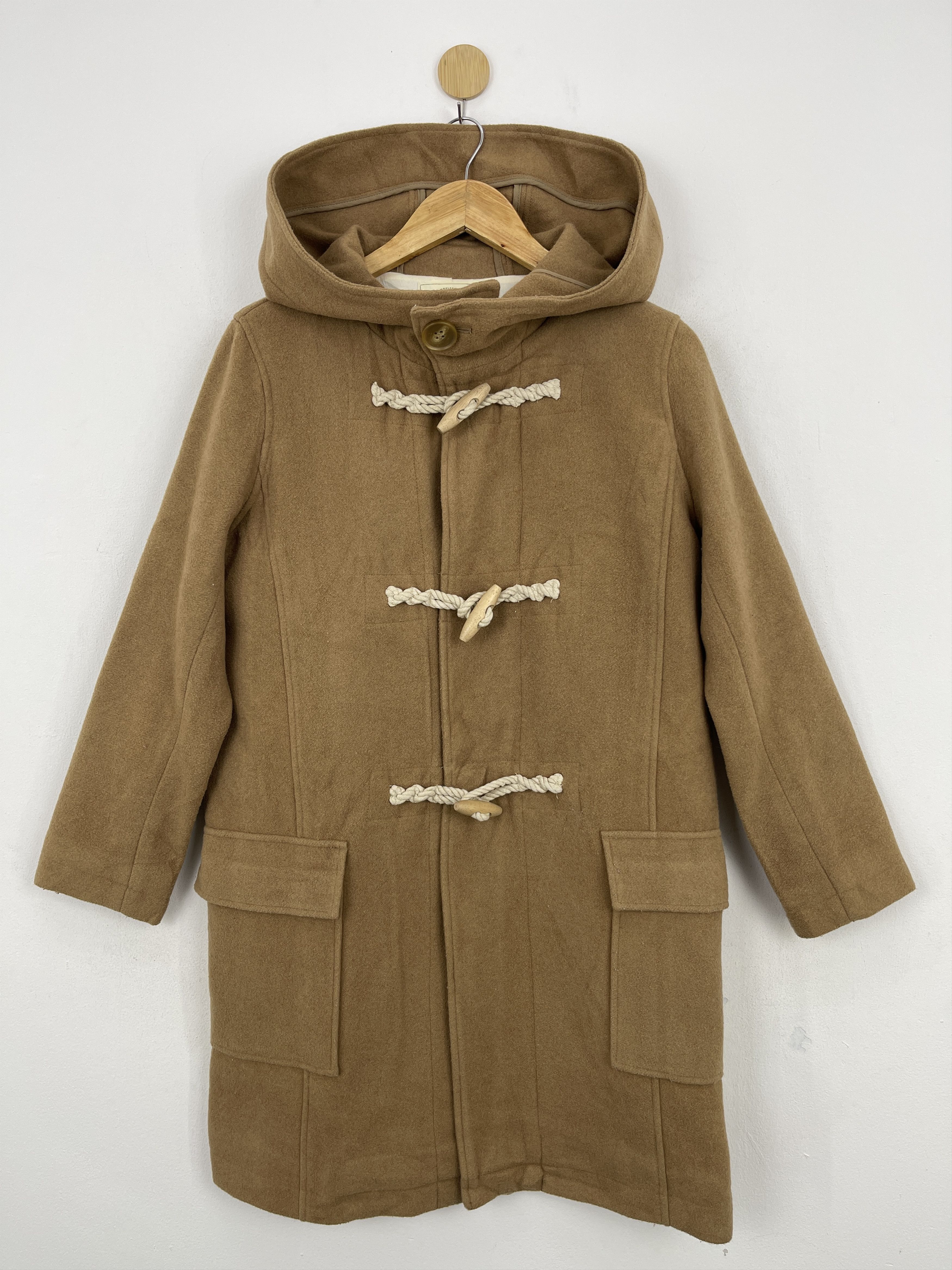 Japanese Brand Vintage Ungrid Japanese Hooded Dufle Coat JA0090 Size US S / EU 44-46 / 1 - 1 Thumbnail