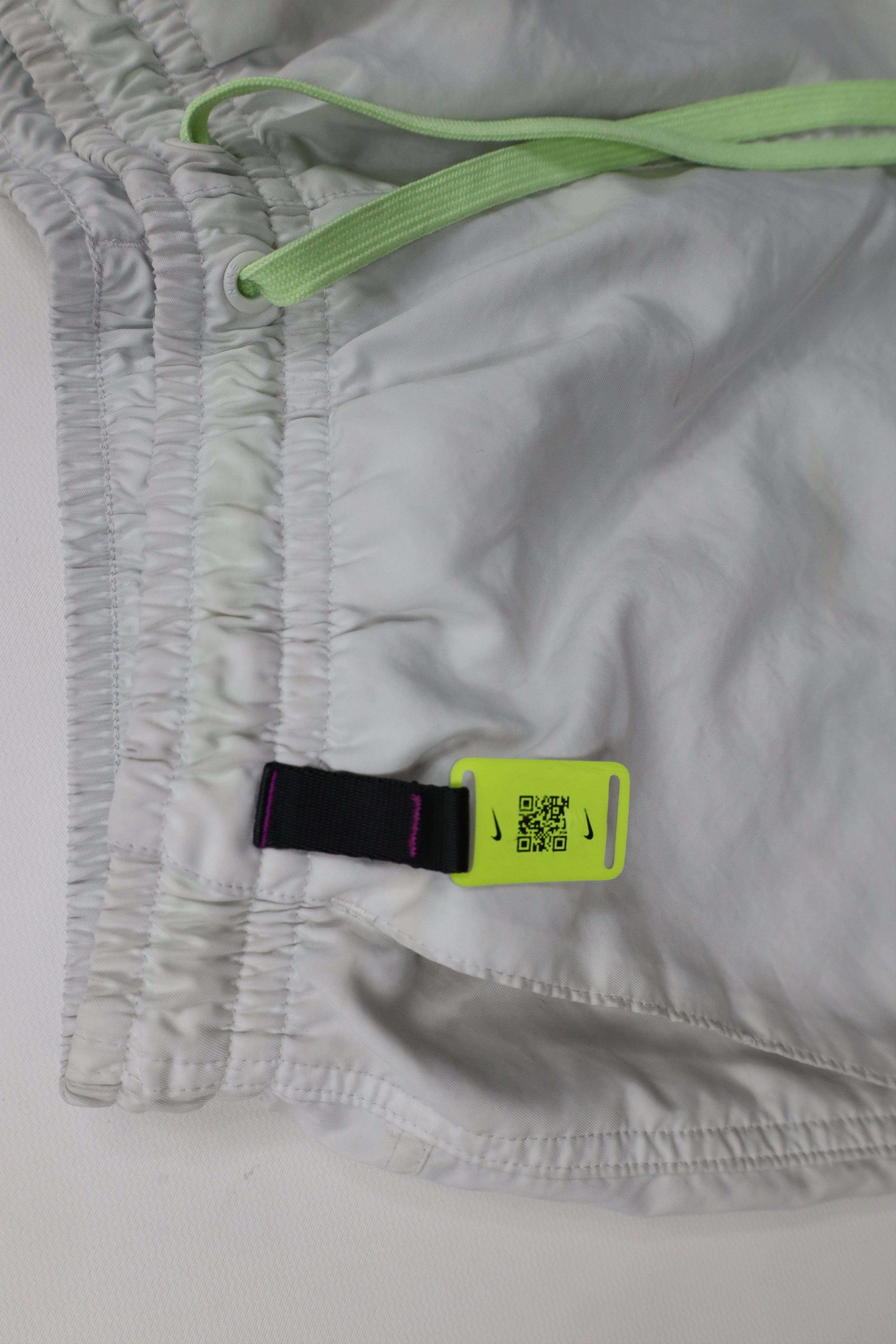 Nike × Vintage Nike Spell Out Big Logo Lined Woven Festival Shorts Gray Size US 32 / EU 48 - 9 Thumbnail