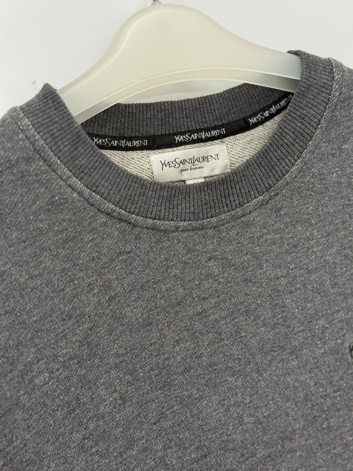 Yves Saint Laurent 🔥 YvesSaintLaurent YSL Embroided Spellout Logo Sweatshirt -M Size US S / EU 44-46 / 1 - 7 Thumbnail