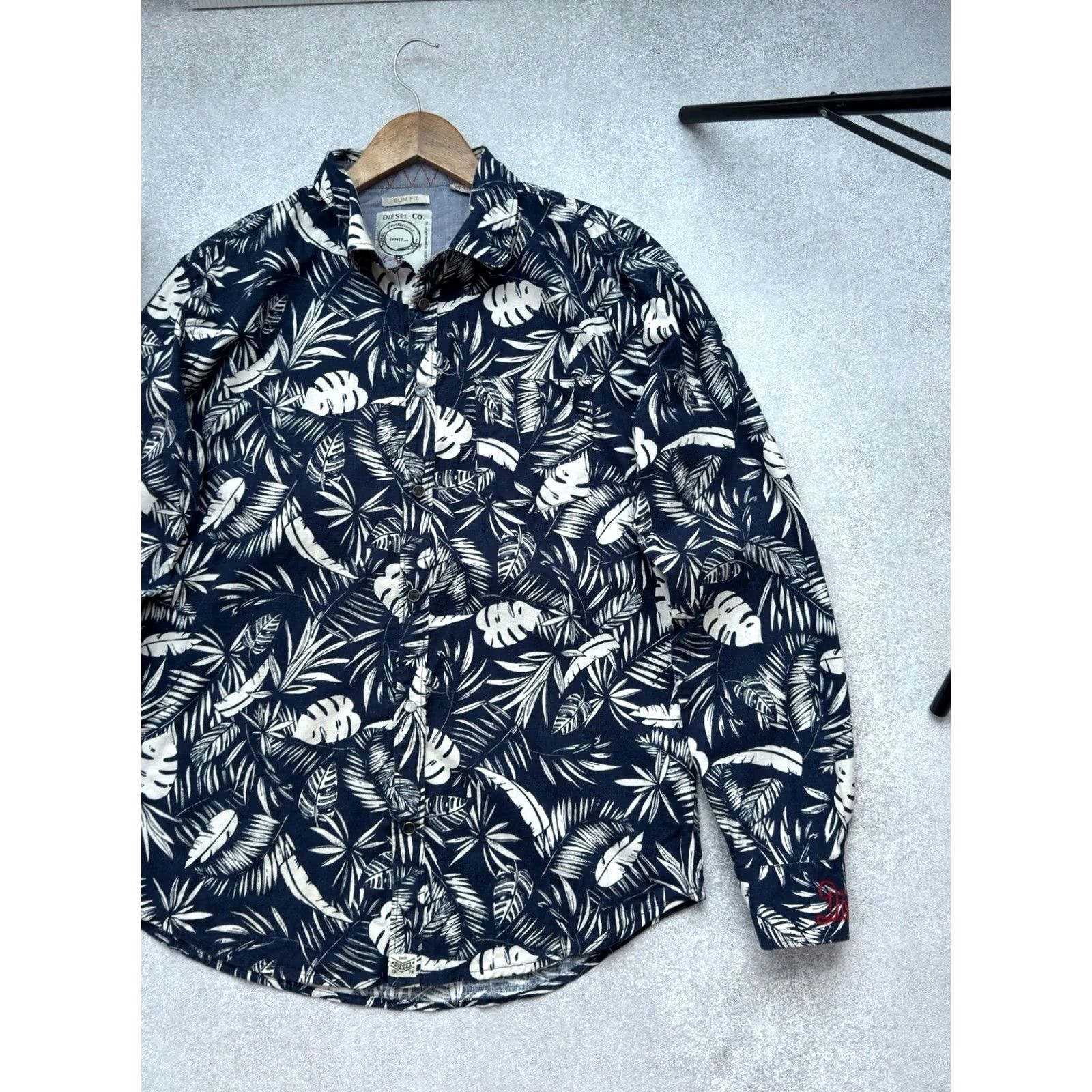 Diesel VINTAGE Diesel Button-Up Shirt Mens L Blue Hawaii Print OverShirt Y2K Size US L / EU 52-54 / 3 - 3 Thumbnail