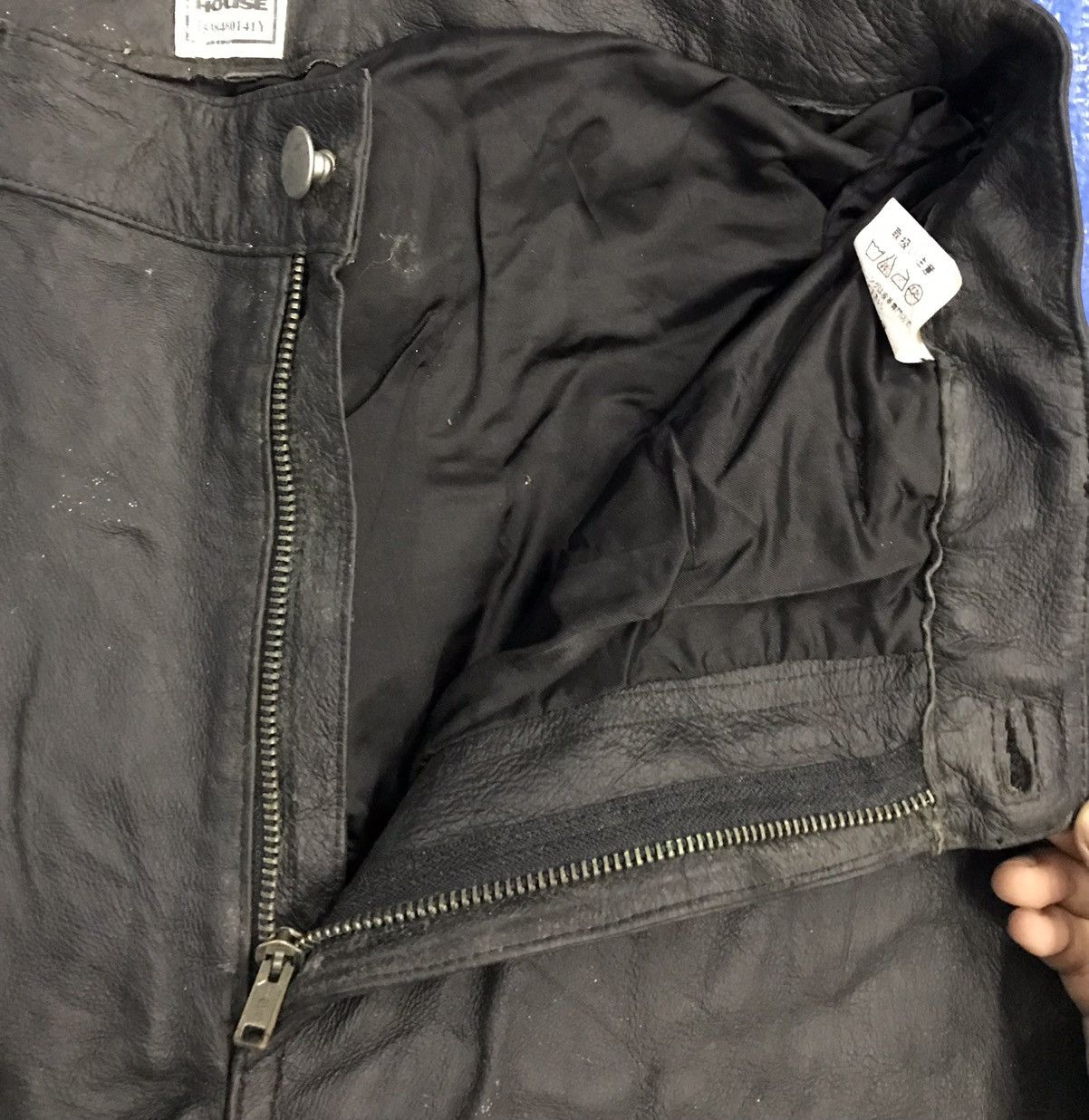 Leather Vintage Dog House Leather Pants Size US 31 - 6 Thumbnail