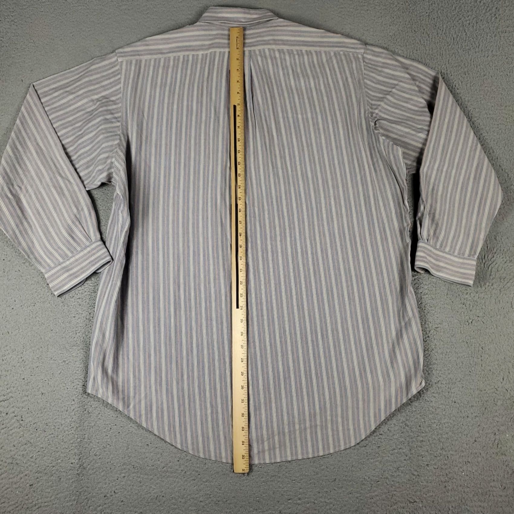 Ralph Lauren Ralph Lauren Shirt Mens 16.5 Blue Striped Pony Dress Button Up Long Sleeve Shirt Size 46R - 4 Thumbnail