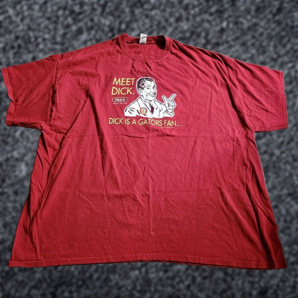 Vintage Smack Apparel Mens T-Shirt 4XL Football Red Double-Sided Crew Neck Short Sleeve Georgia Florida Seminoles Gators Mens Size US XXL / EU 58 / 5 - 1 Thumbnail