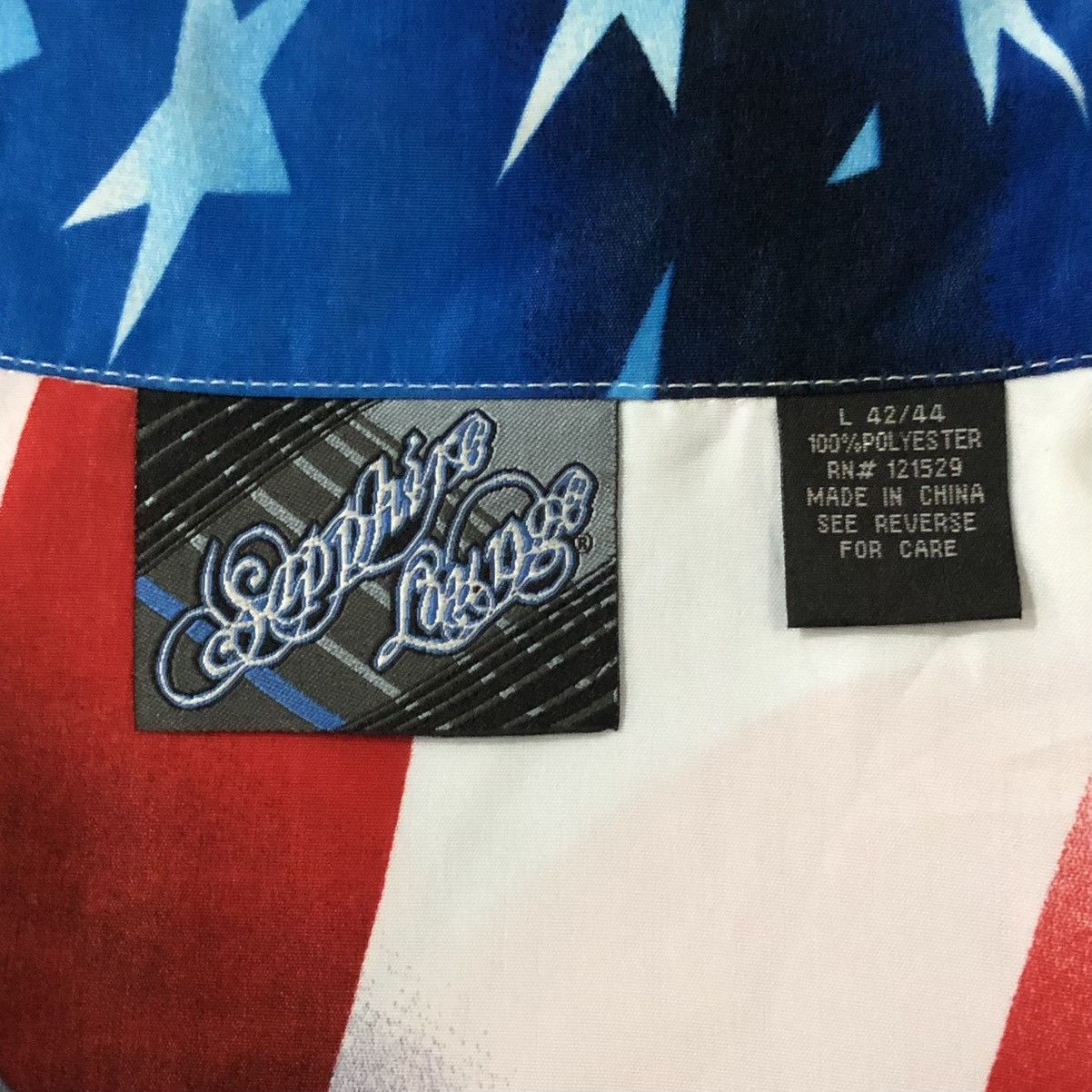 Japanese Brand Vintage Sapphire Lounge American Flag Eagle Motorcycle Biker Size US L / EU 52-54 / 3 - 14 Thumbnail