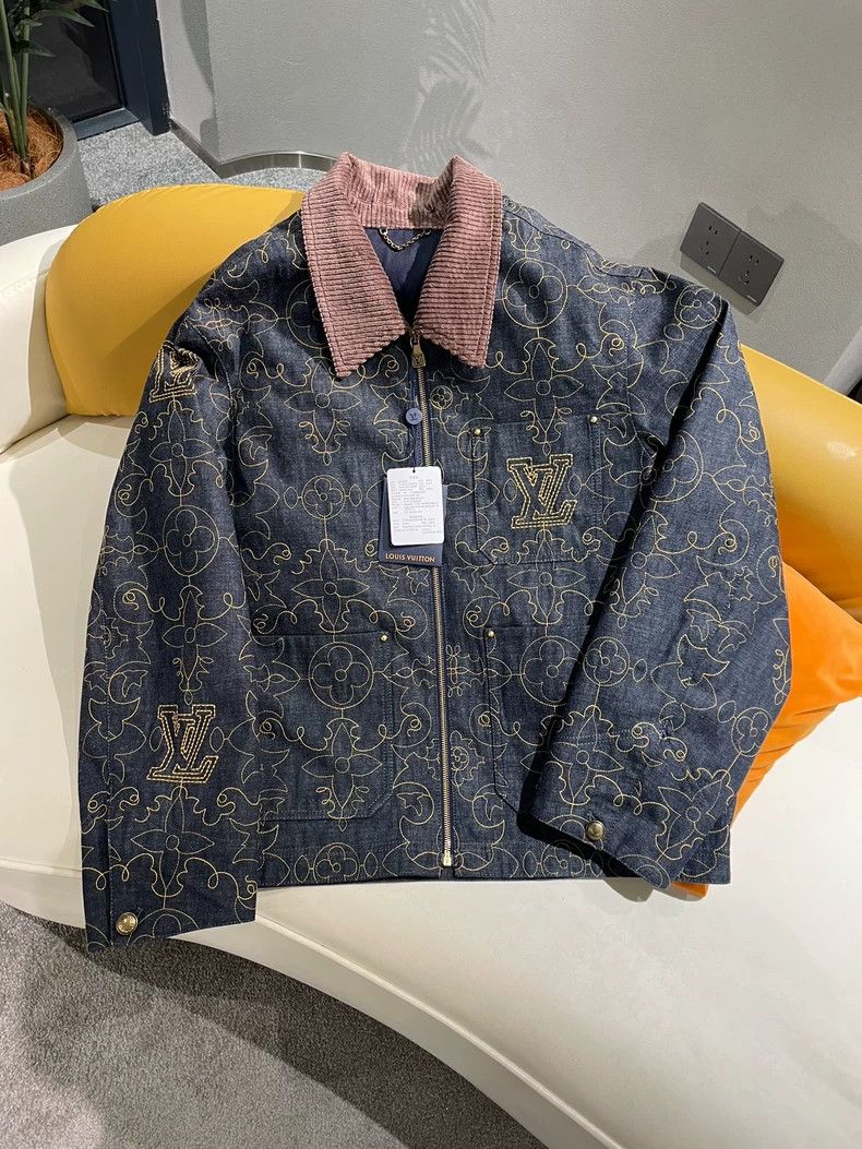Louis Vuitton LV x Timberland Embroidered Denim Jacket - dmc Size US L / EU 52-54 / 3 - 1 Thumbnail