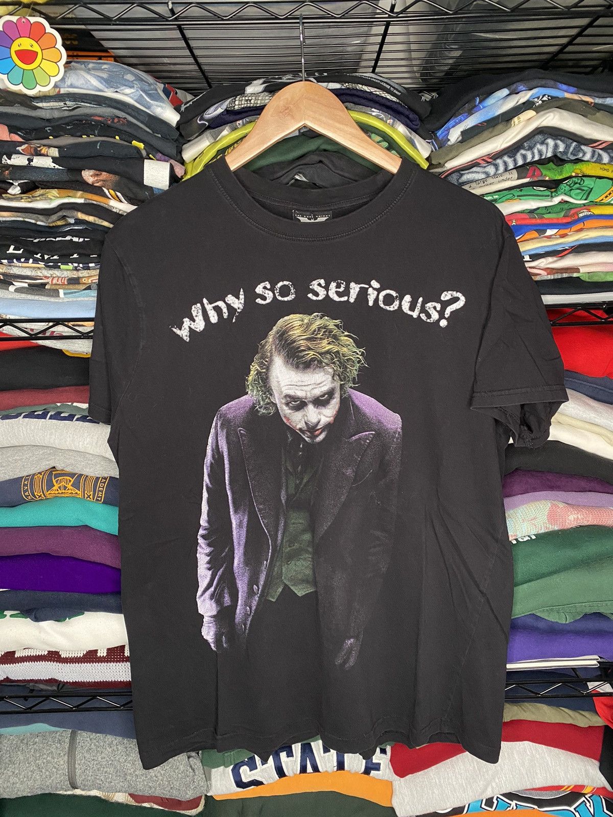 Movie Batman Dark Knight Joker Why So Serious? Men’s Large T-Shirt