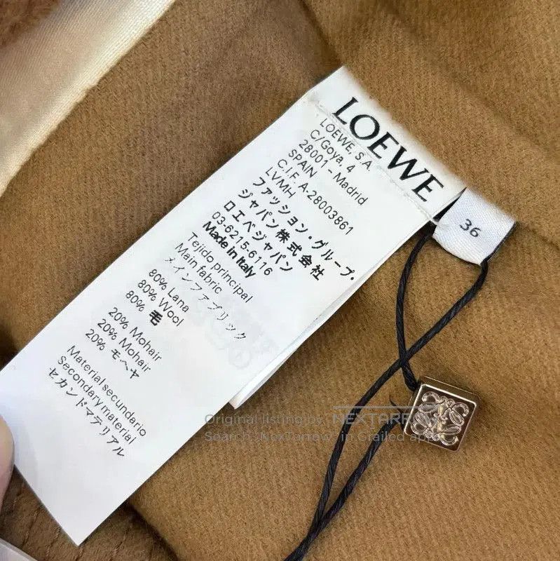 Loewe Loewe Spring Autumn Khaki Wool Long Coat . Size S / US 4 / IT 40 - 5 Thumbnail